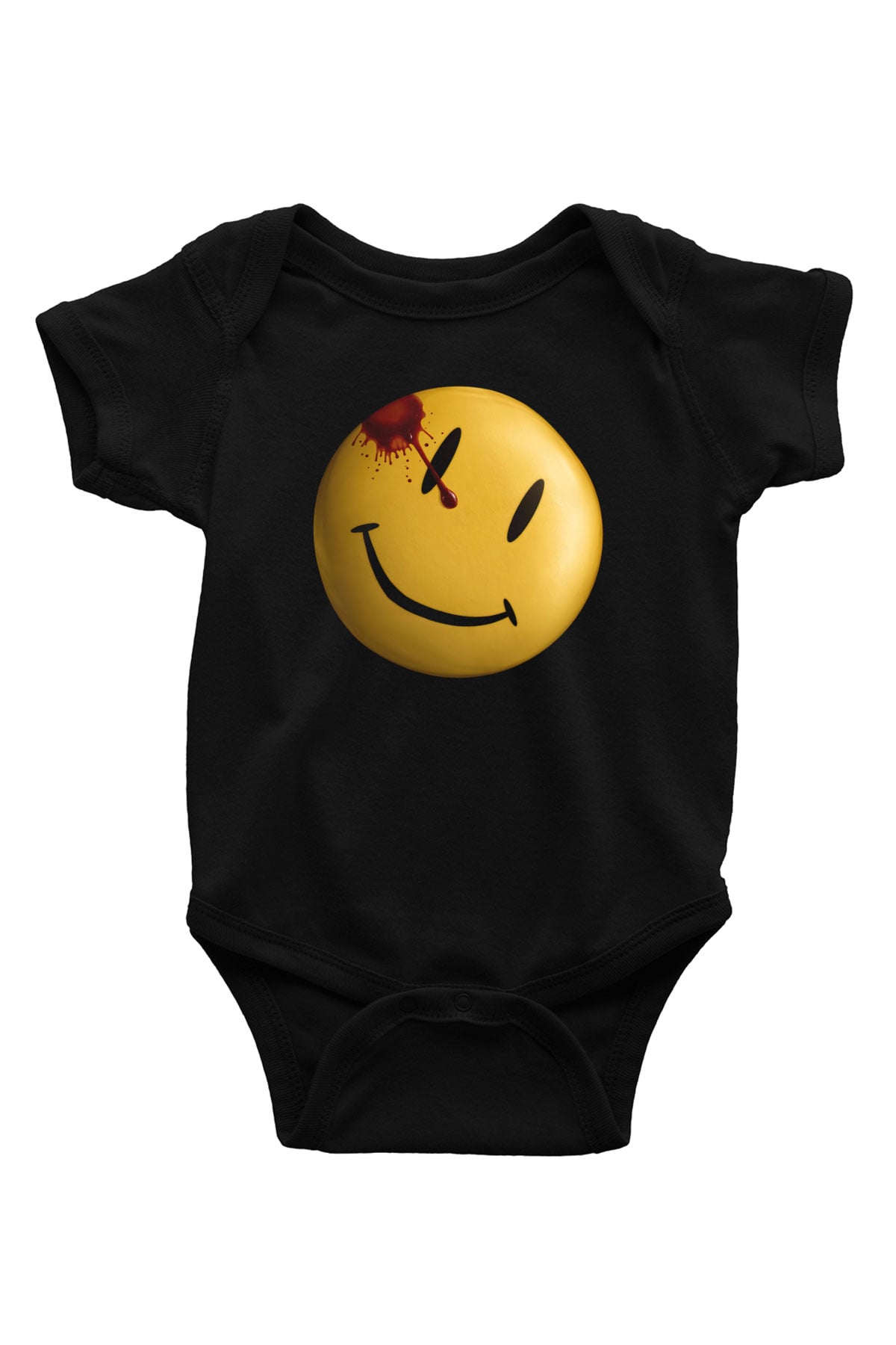 Unisex Watchmen Baskılı Siyah Bebek Body - Zıbın