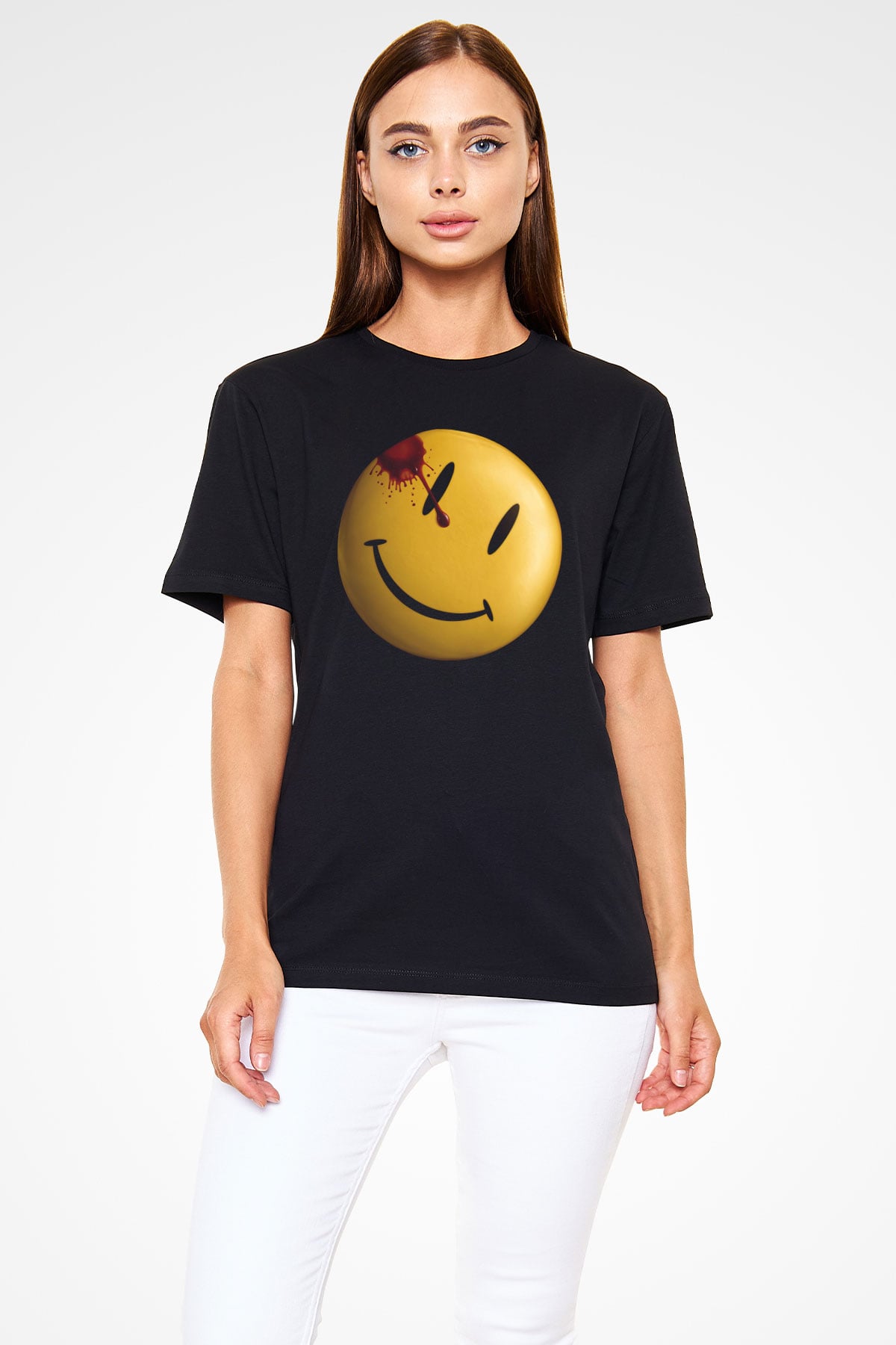 Watchmen Baskılı Siyah T-Shirt