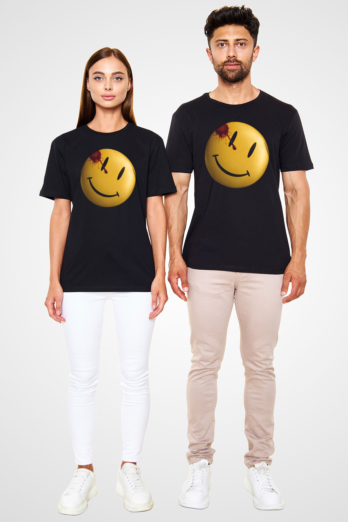 Watchmen Baskılı Siyah T-Shirt