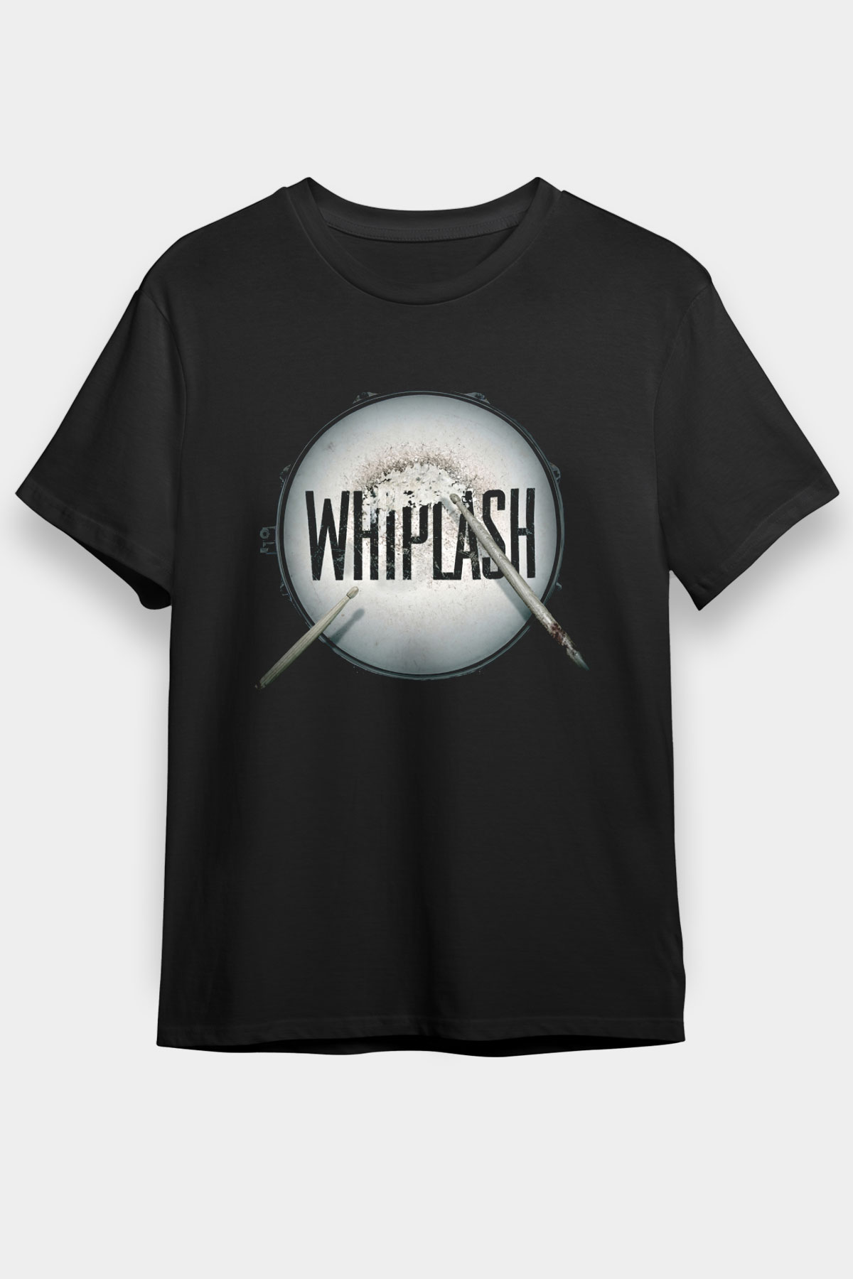 Whiplash Baskılı Siyah Tshirt
