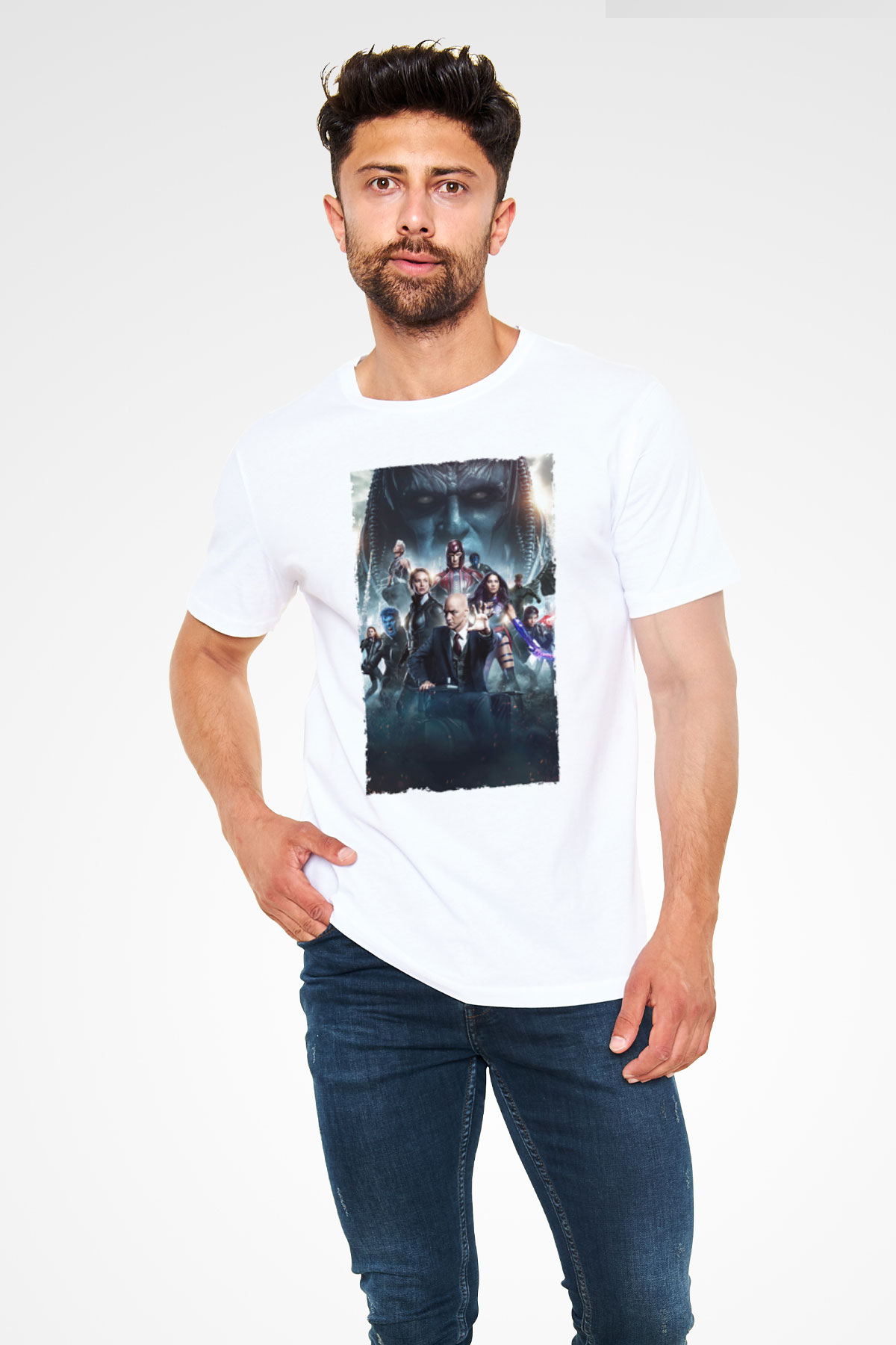 X-Men Apocalypse Baskılı Beyaz T-shirt