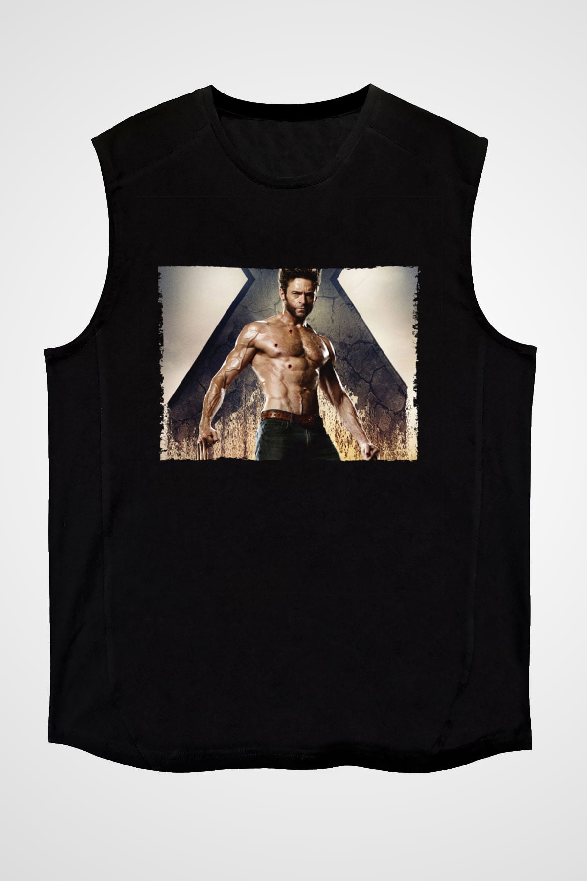 Unisex X-Men Days of Future Past Baskılı Siyah Kolsuz T-shirt