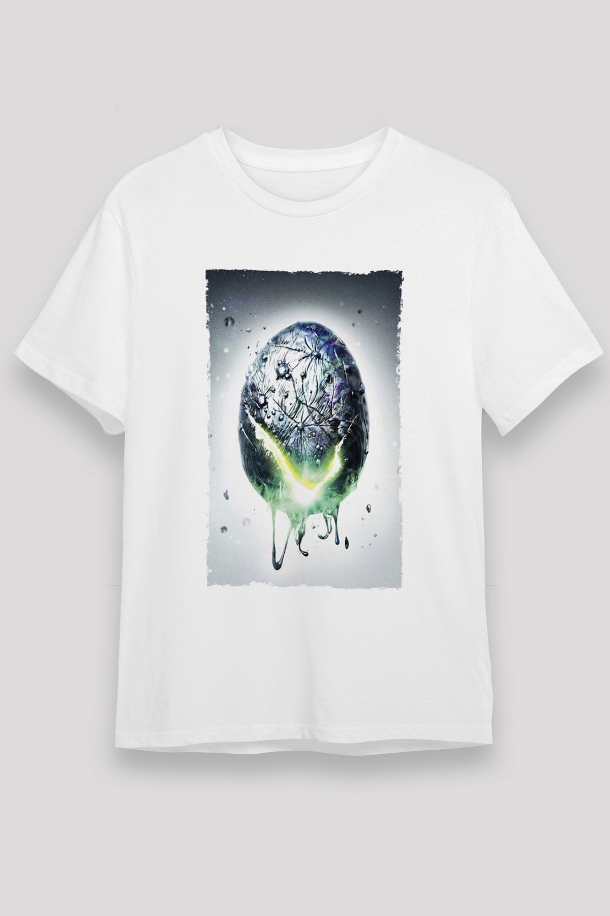 Yaratık - Alien Baskılı Beyaz Tshirt