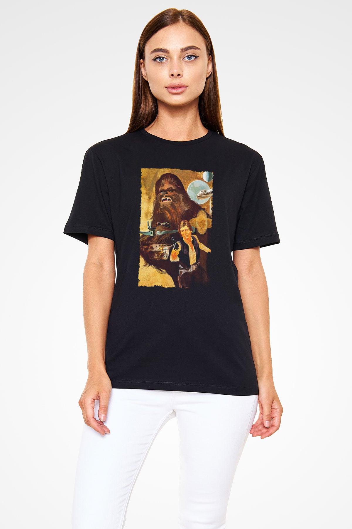 Yıldız Savaşları (Star Wars) Baskılı Siyah Tişört