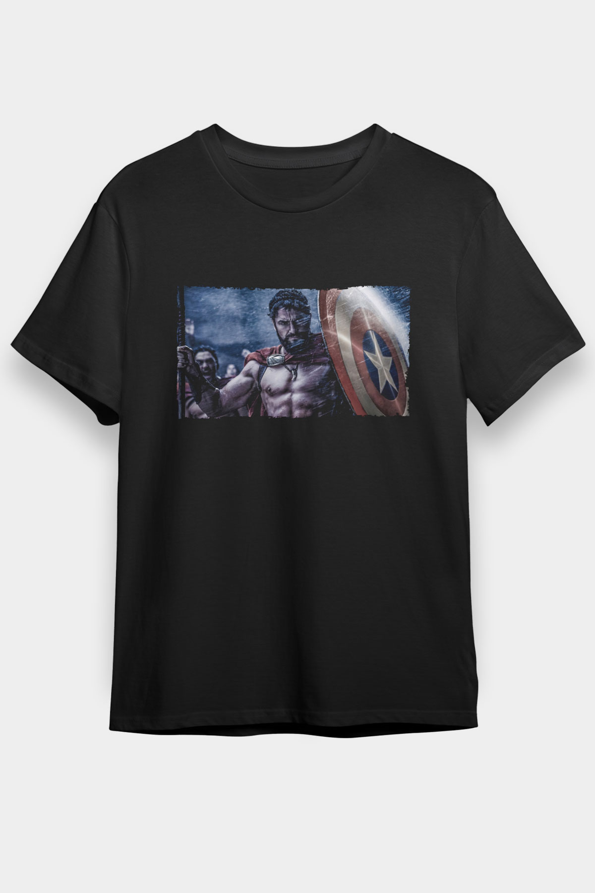 Yüzbaşı Artemis (Captain) Baskılı Siyah Tshirt
