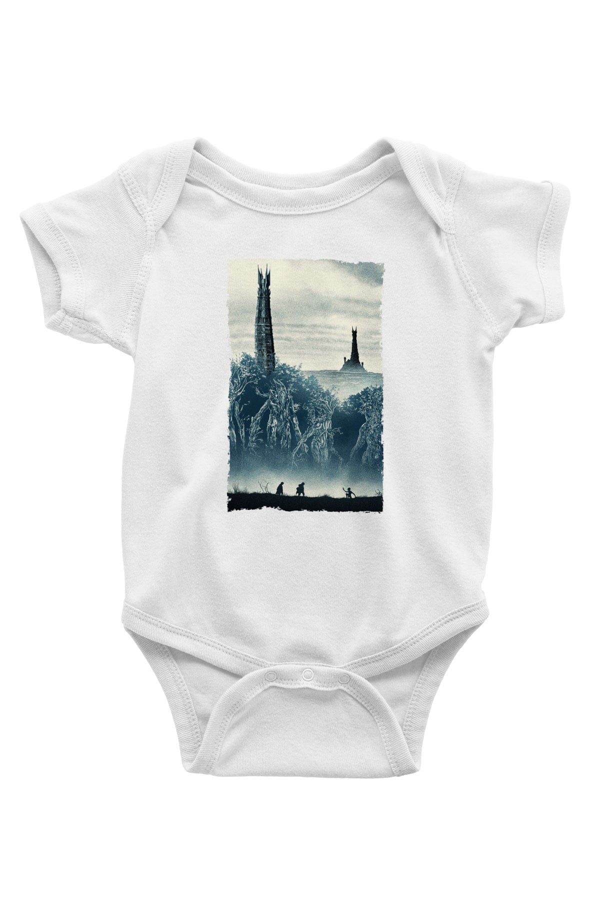 Unisex Yüzüklerin Efendisi İki Kule (The Lord of the Rings The Two Towers) Baskılı Bebek Body - Zıbın