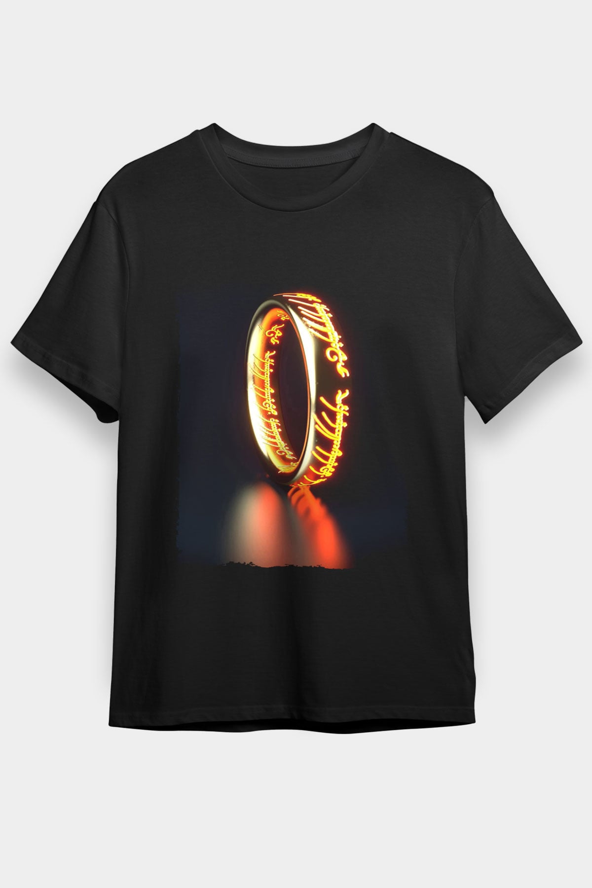 Yüzüklerin Efendisi (The Lord of the Rings) Baskılı Siyah Tshirt