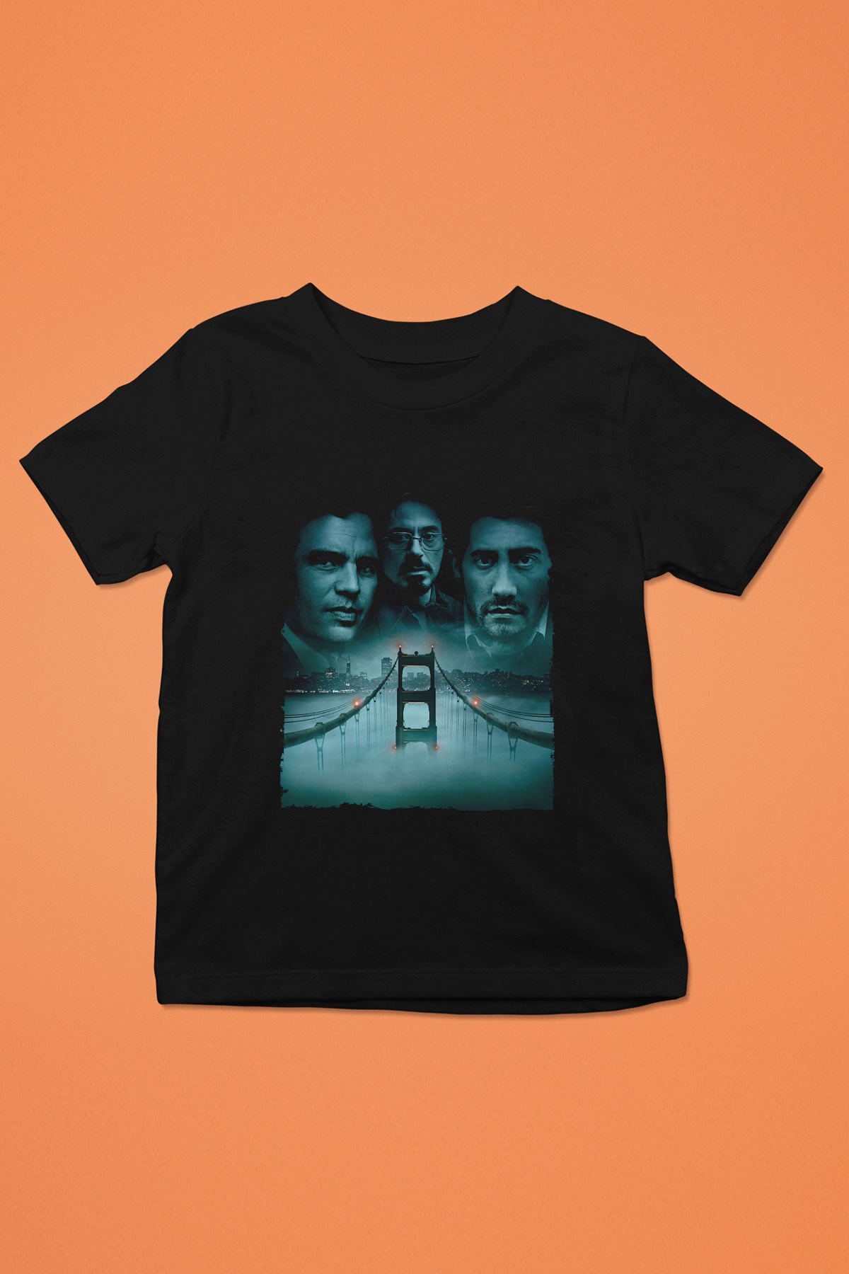 Unisex Zodiac Baskılı Siyah Çocuk T-Shirt