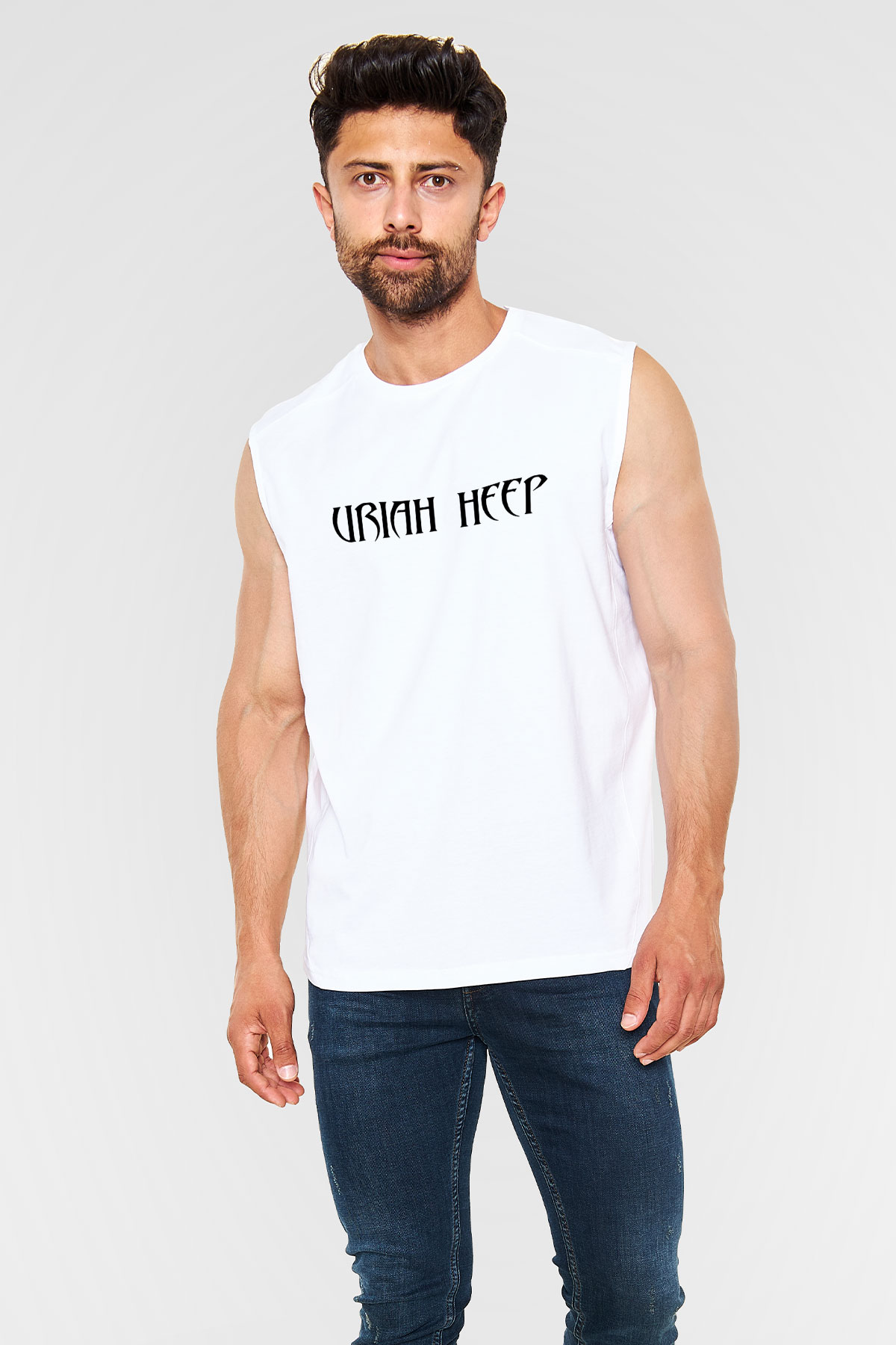 Uriah Heep Beyaz Unisex Kolsuz Tişört