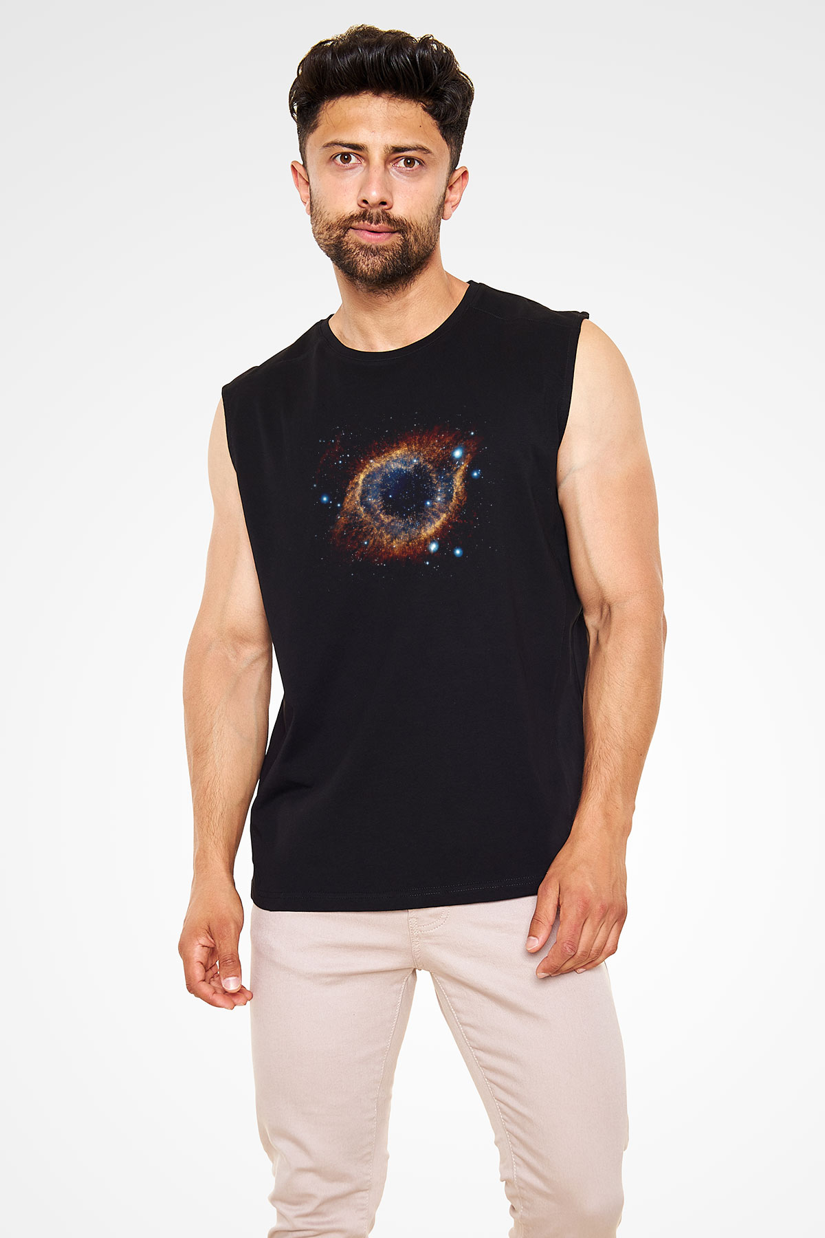 Uzay Siyah Unisex Kolsuz Tişört