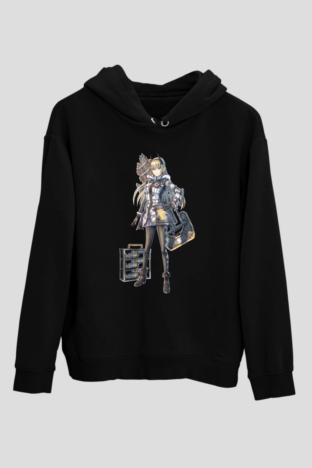 Valkyria Chronicles Siyah Unisex Hoodie