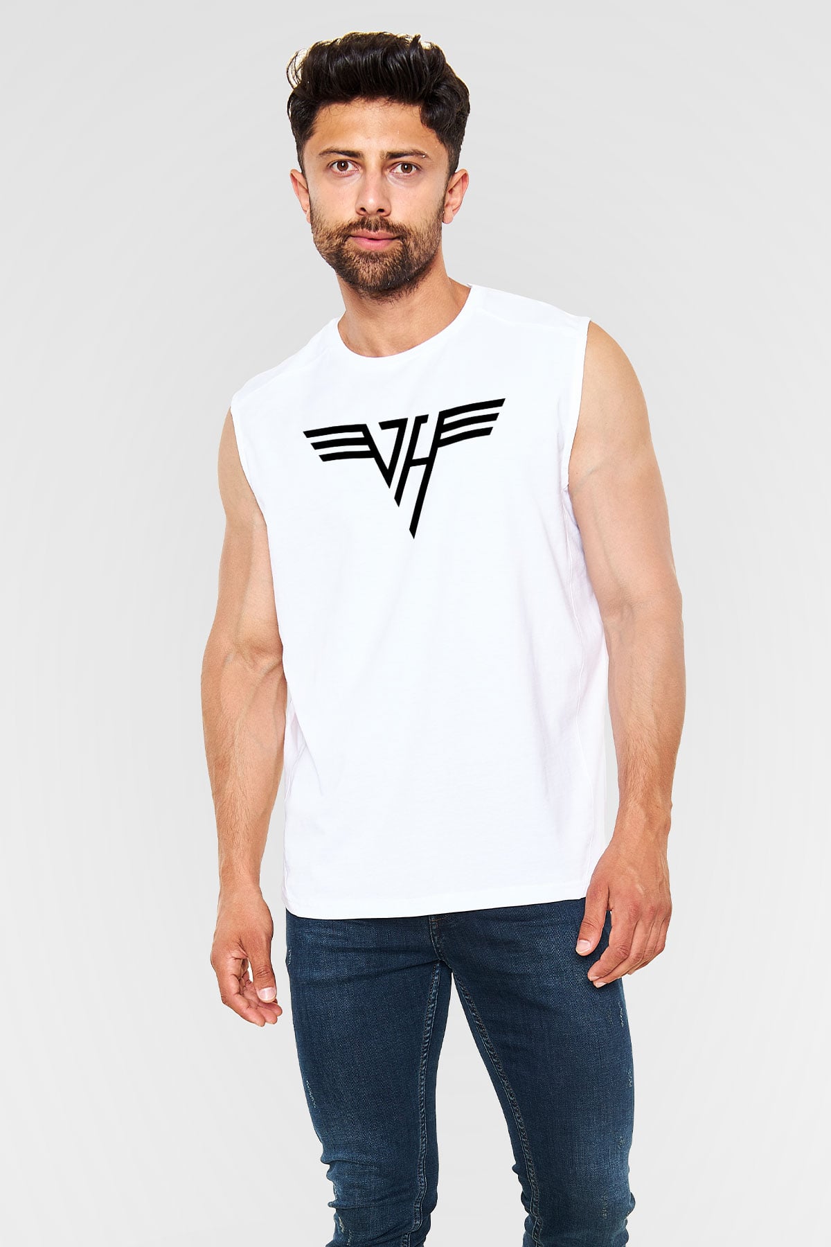 Van Halen Beyaz Unisex Kolsuz Tişört