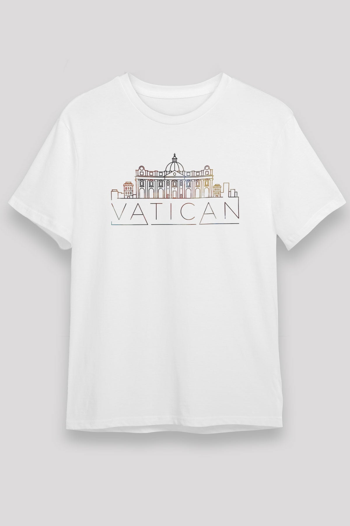 Vatikan Beyaz Unisex Tişört T-Shirt - TişörtFabrikası