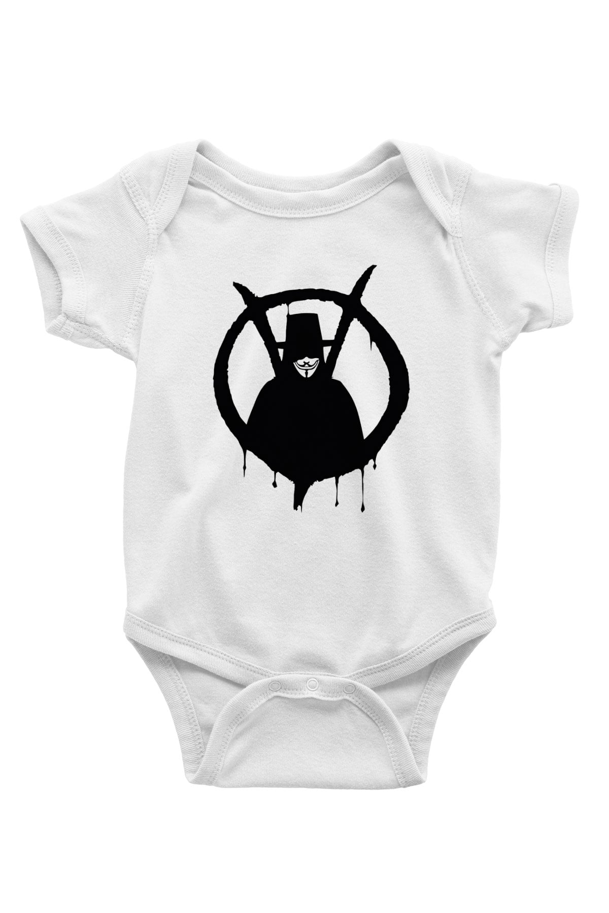 Vendetta Baskılı Beyaz Unisex Bebek Body - Zıbın