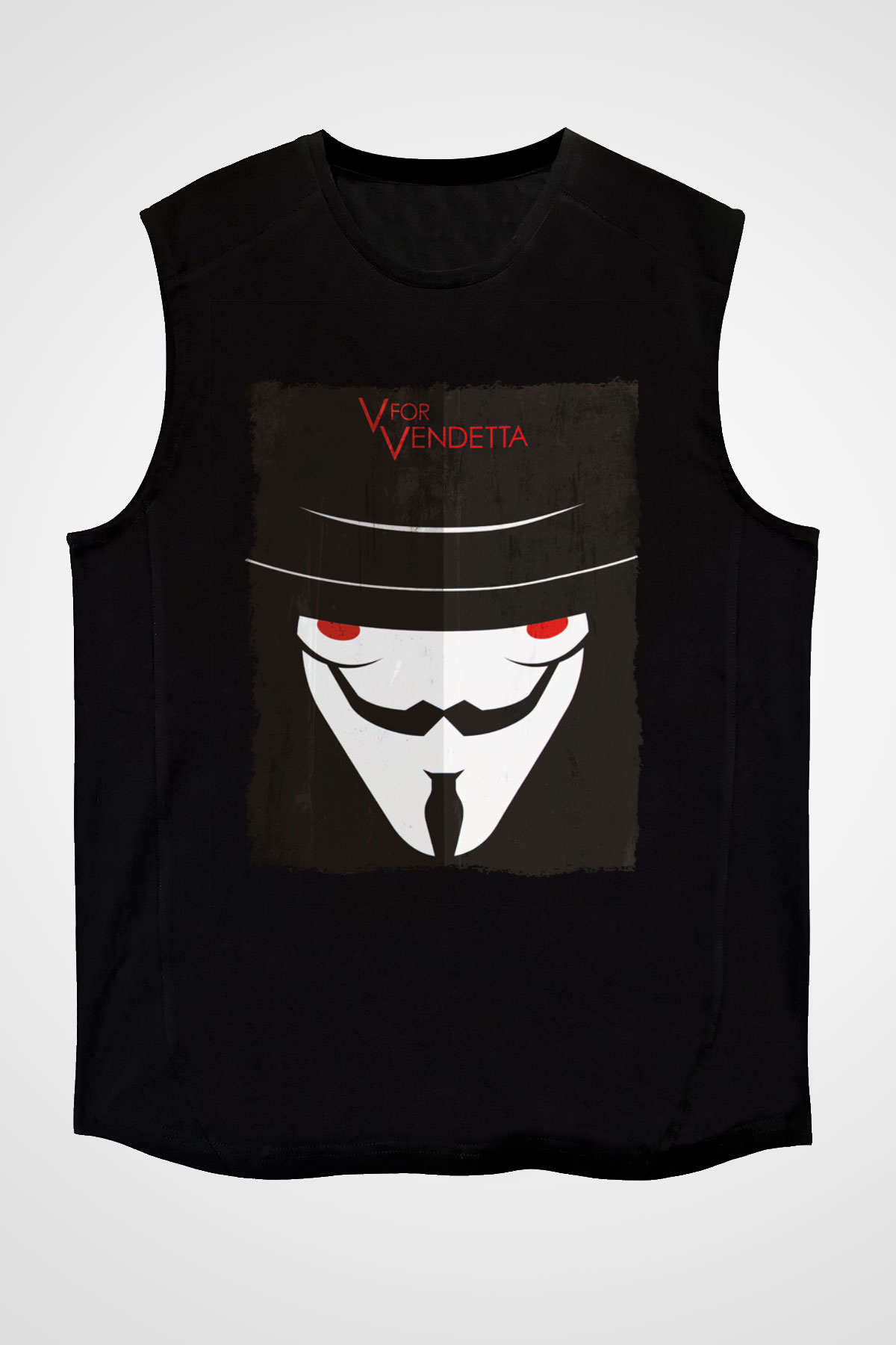 Vendetta Siyah Unisex Kolsuz Tişört