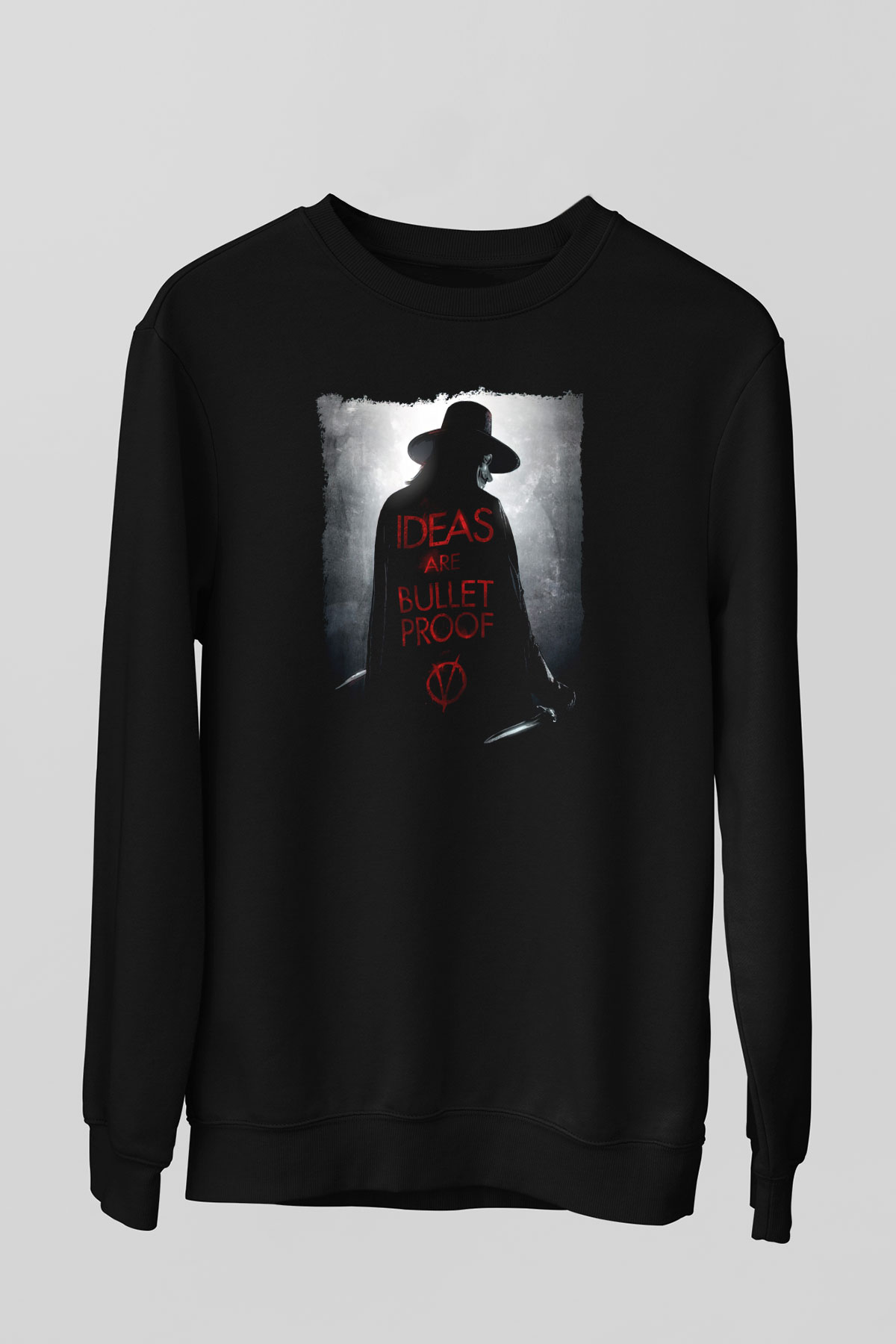 Vendetta Siyah Unisex Sweatshirt
