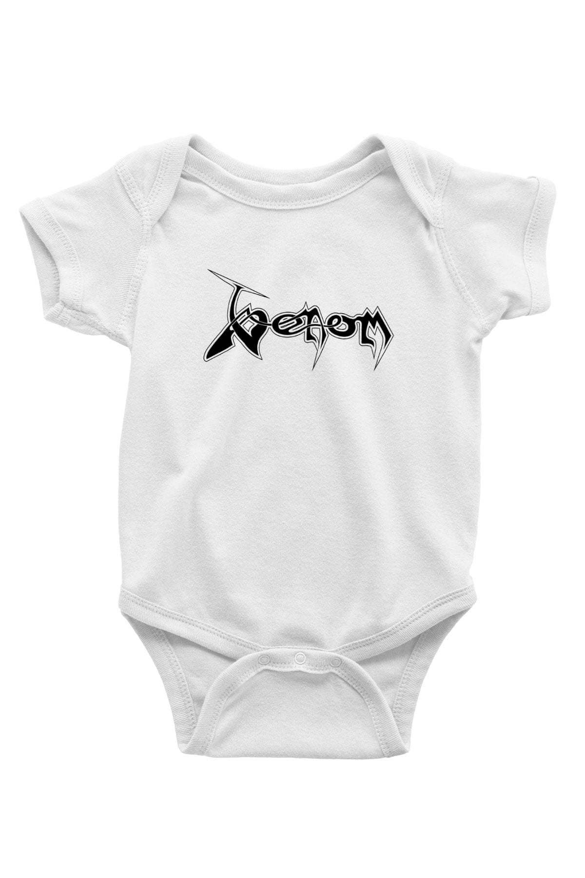 Venom Baskılı Beyaz Unisex Bebek Body - Zıbın