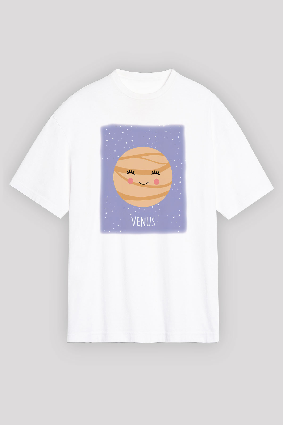 Venüs Beyaz Unisex Oversize Tişört T-Shirt