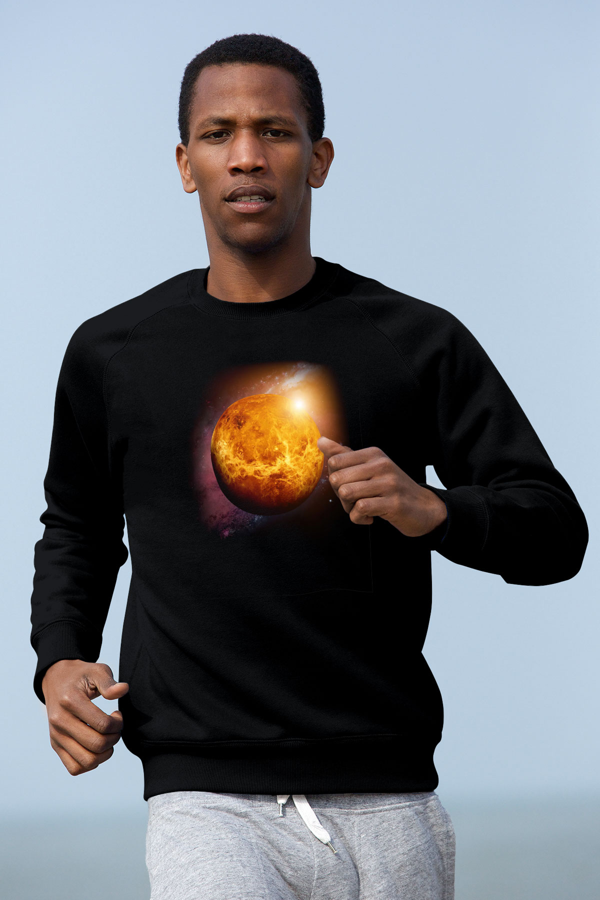 Venüs Siyah Unisex Sweatshirt