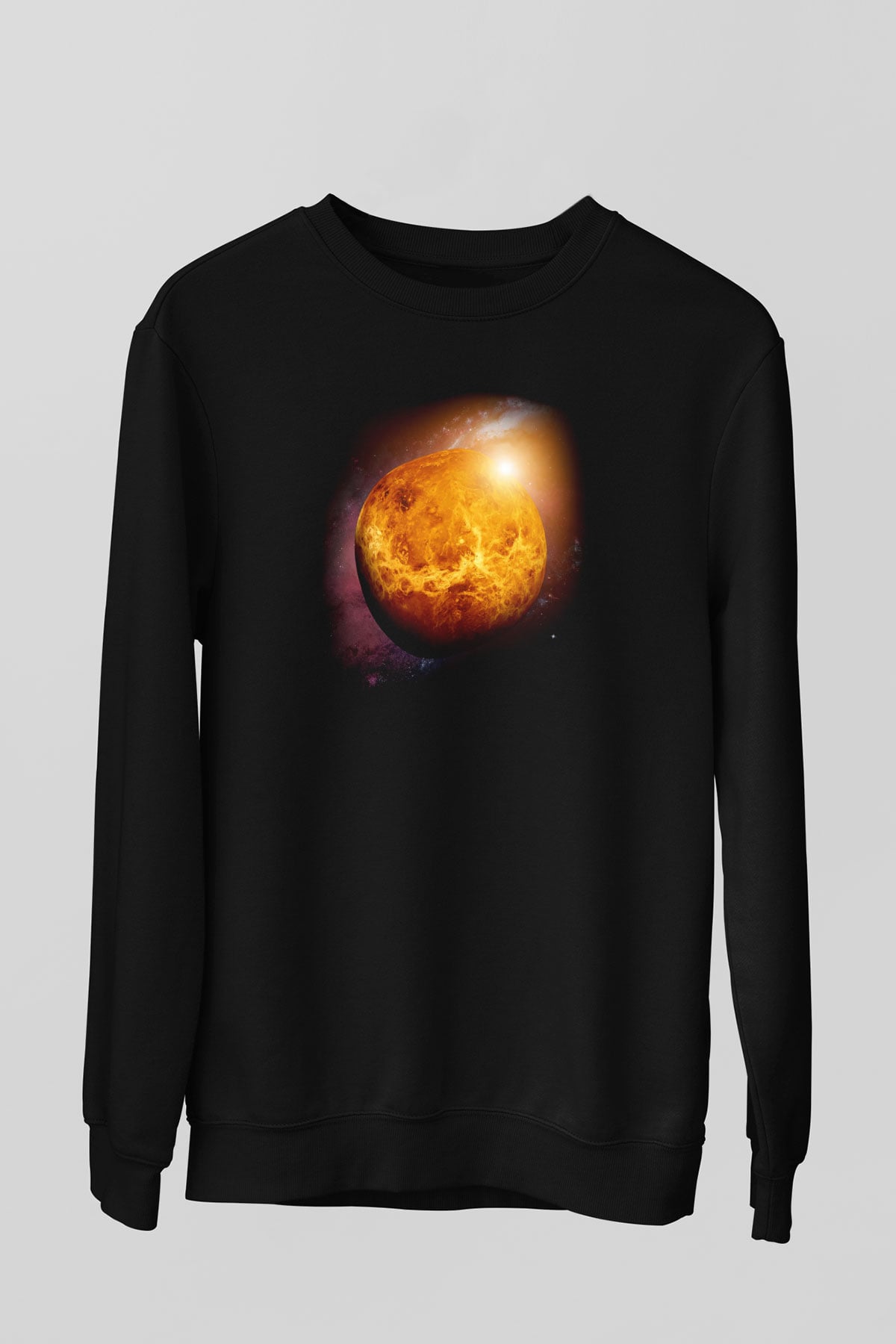 Venüs Siyah Unisex Sweatshirt