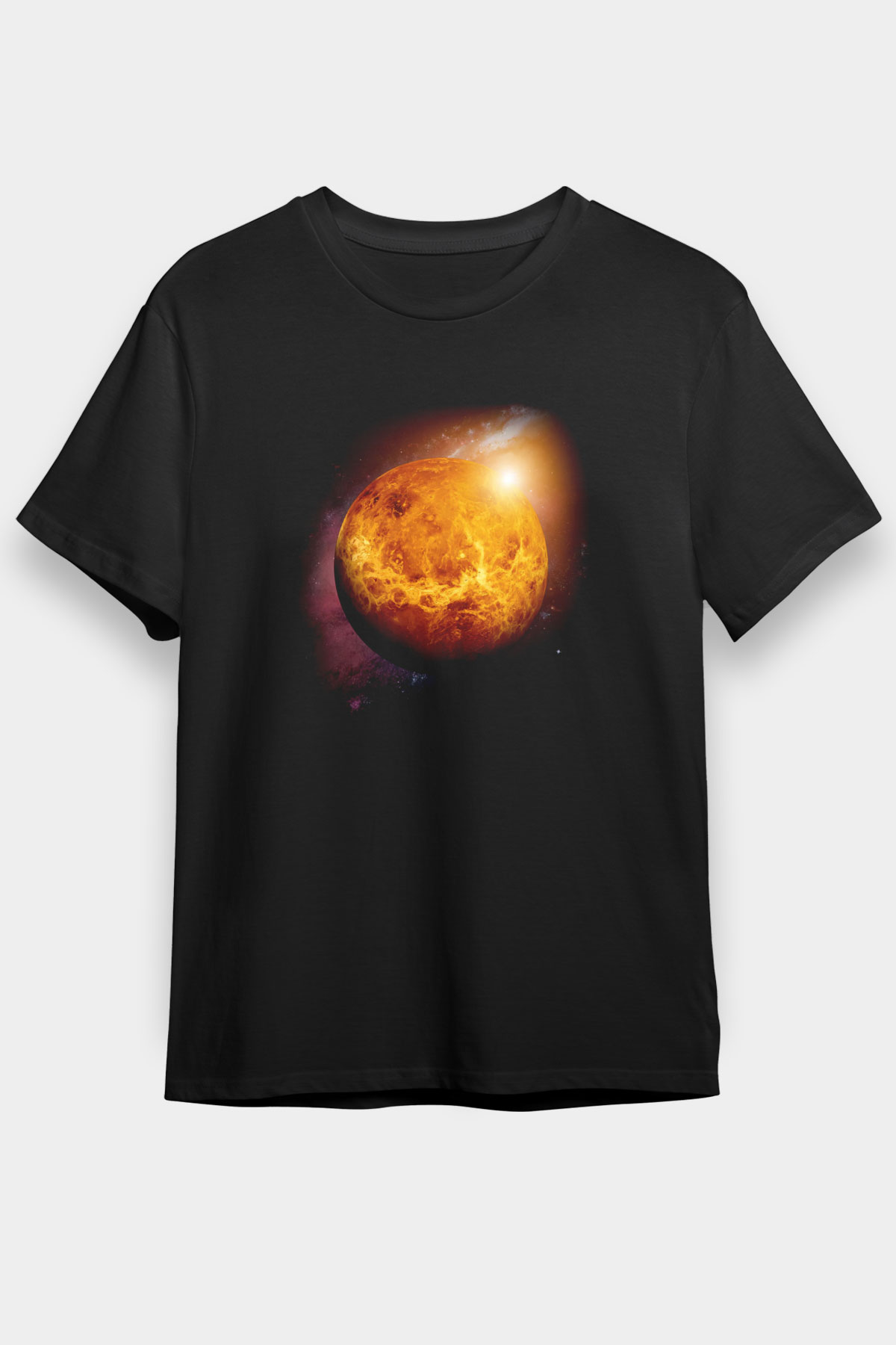 Venüs Siyah Unisex Tişört T-Shirt - TişörtFabrikası