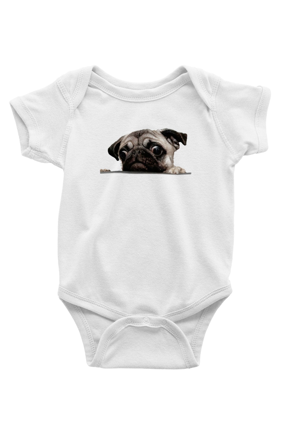 Veteriner Baskılı Beyaz Unisex Bebek Body - Zıbın