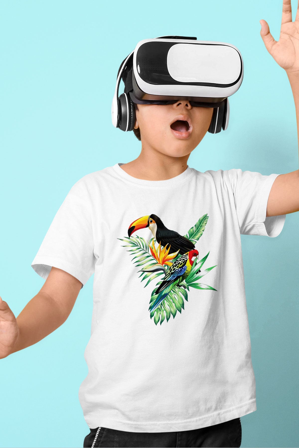 Veteriner Baskılı Beyaz Unisex Çocuk Tişört