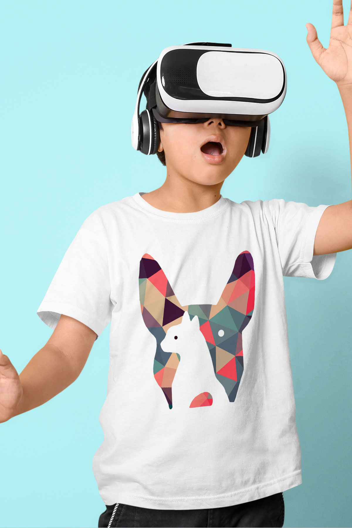 Veteriner Baskılı Beyaz Unisex Çocuk Tişört