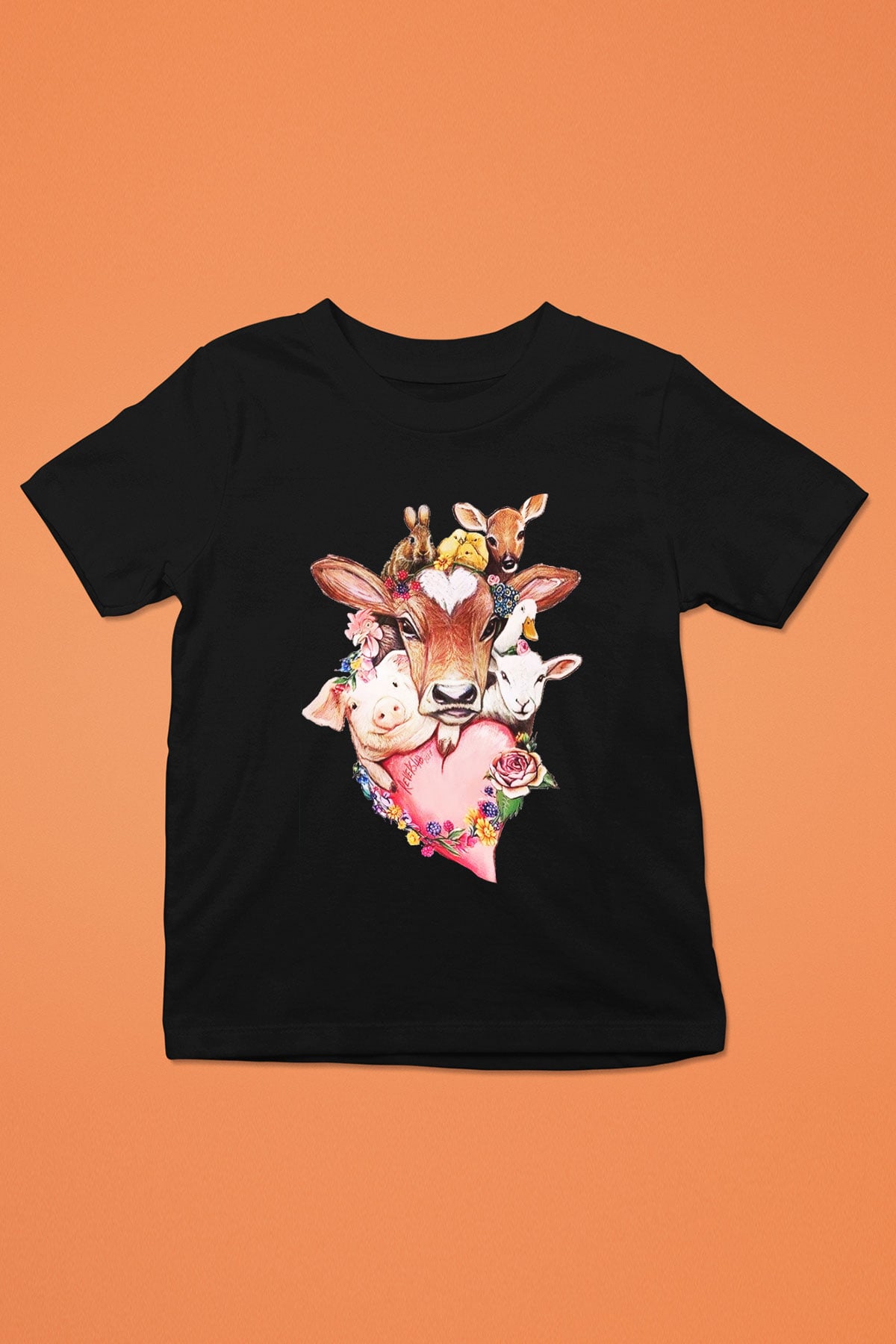 Veteriner Baskılı Siyah Unisex Çocuk Tişört