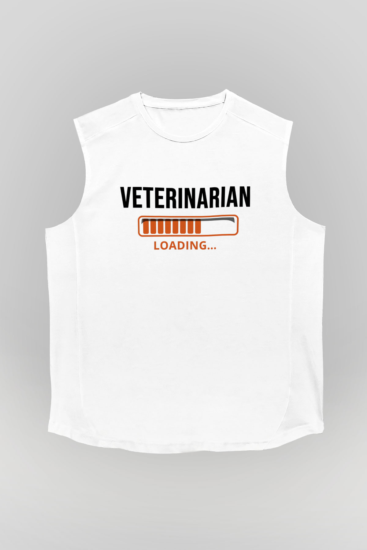 Veteriner Beyaz Unisex Kolsuz Tişört