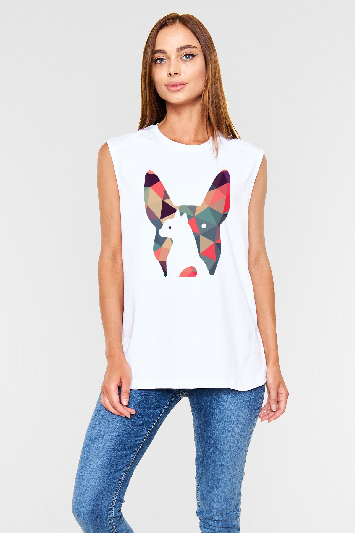 Veteriner Beyaz Unisex Kolsuz Tişört