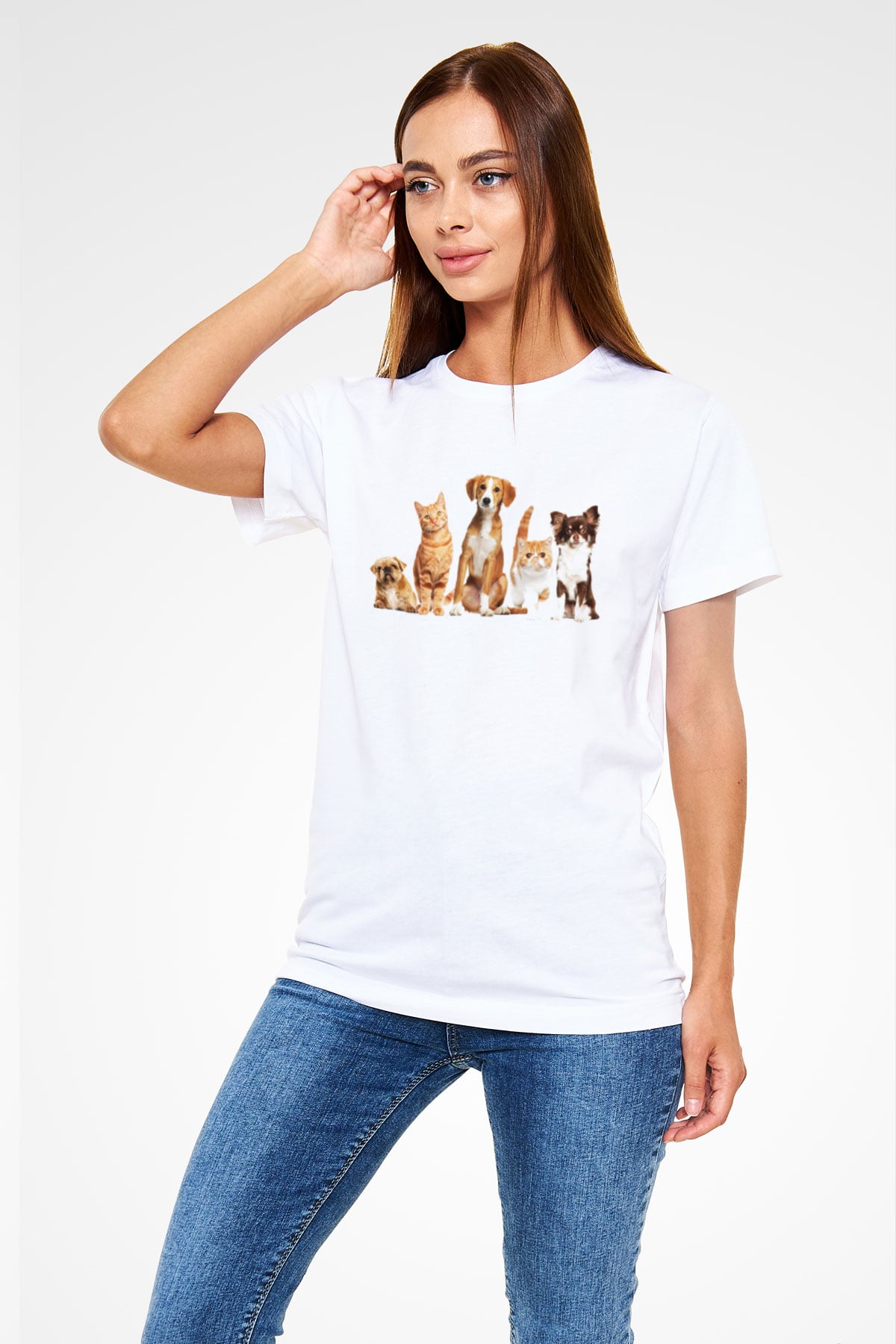 Veteriner Beyaz Unisex Tişört T-Shirt - TişörtFabrikası