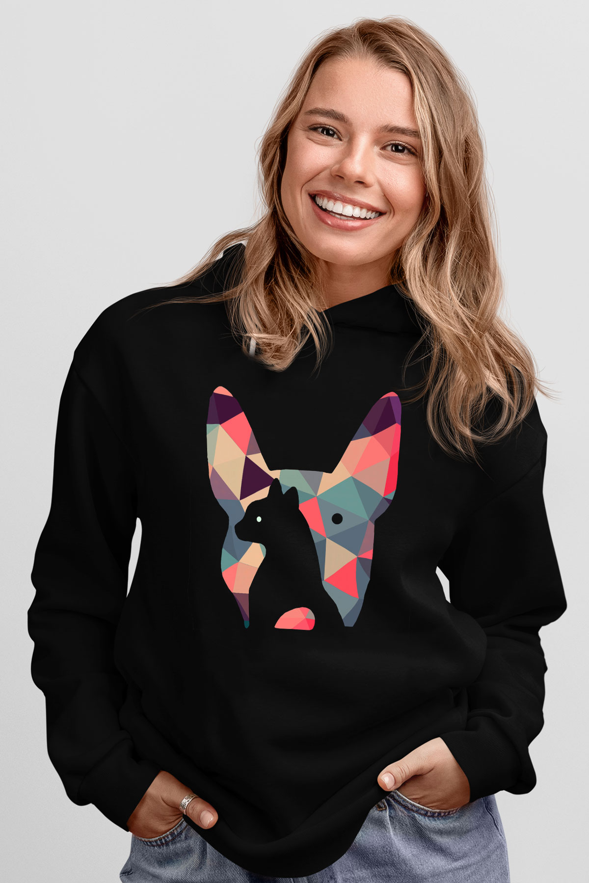 Veteriner Siyah Unisex Kapşonlu Sweatshirt