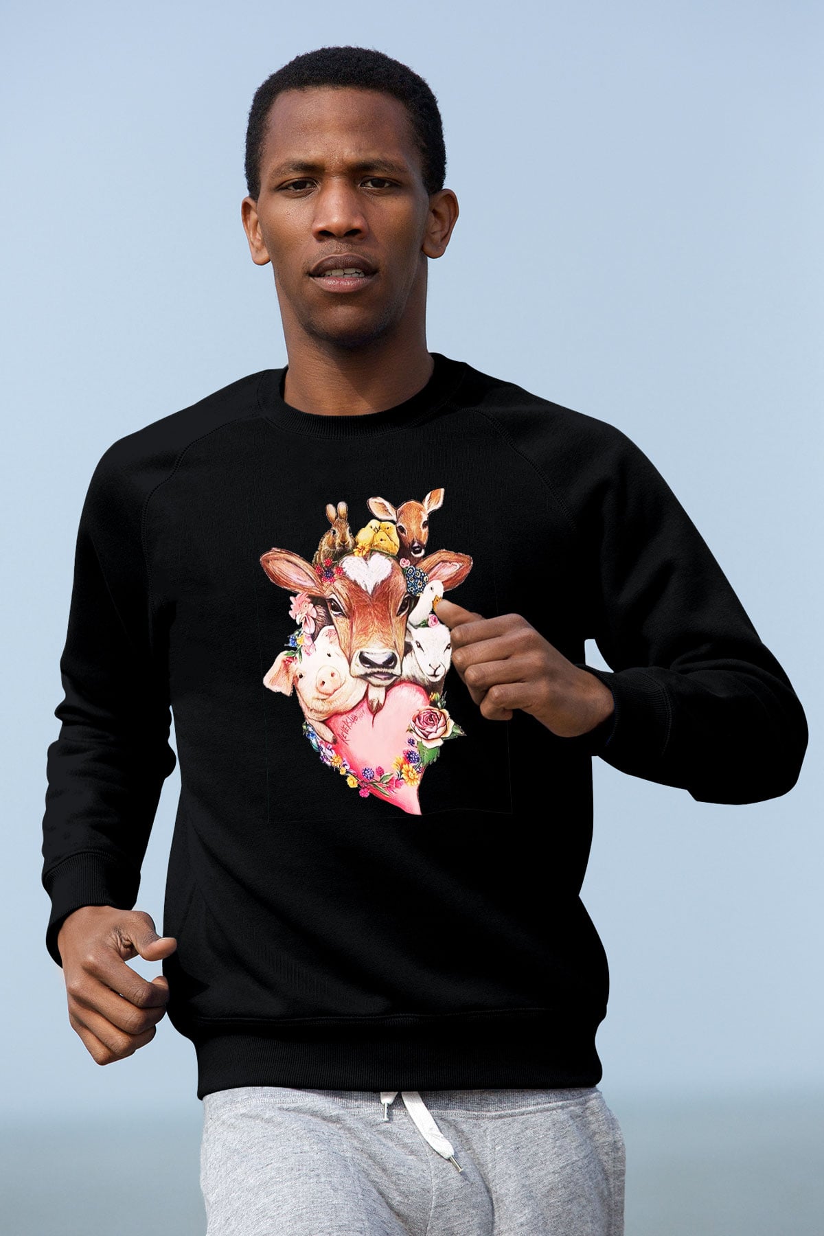 Veteriner Siyah Unisex Sweatshirt