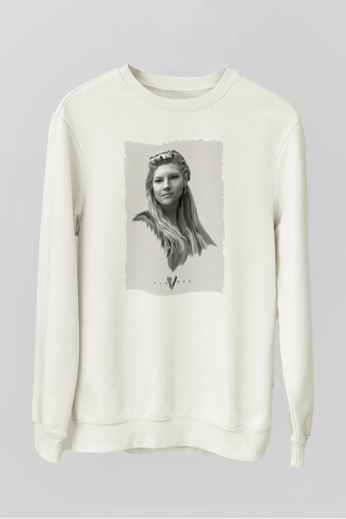 Vikings Beyaz Unisex Sweatshirt