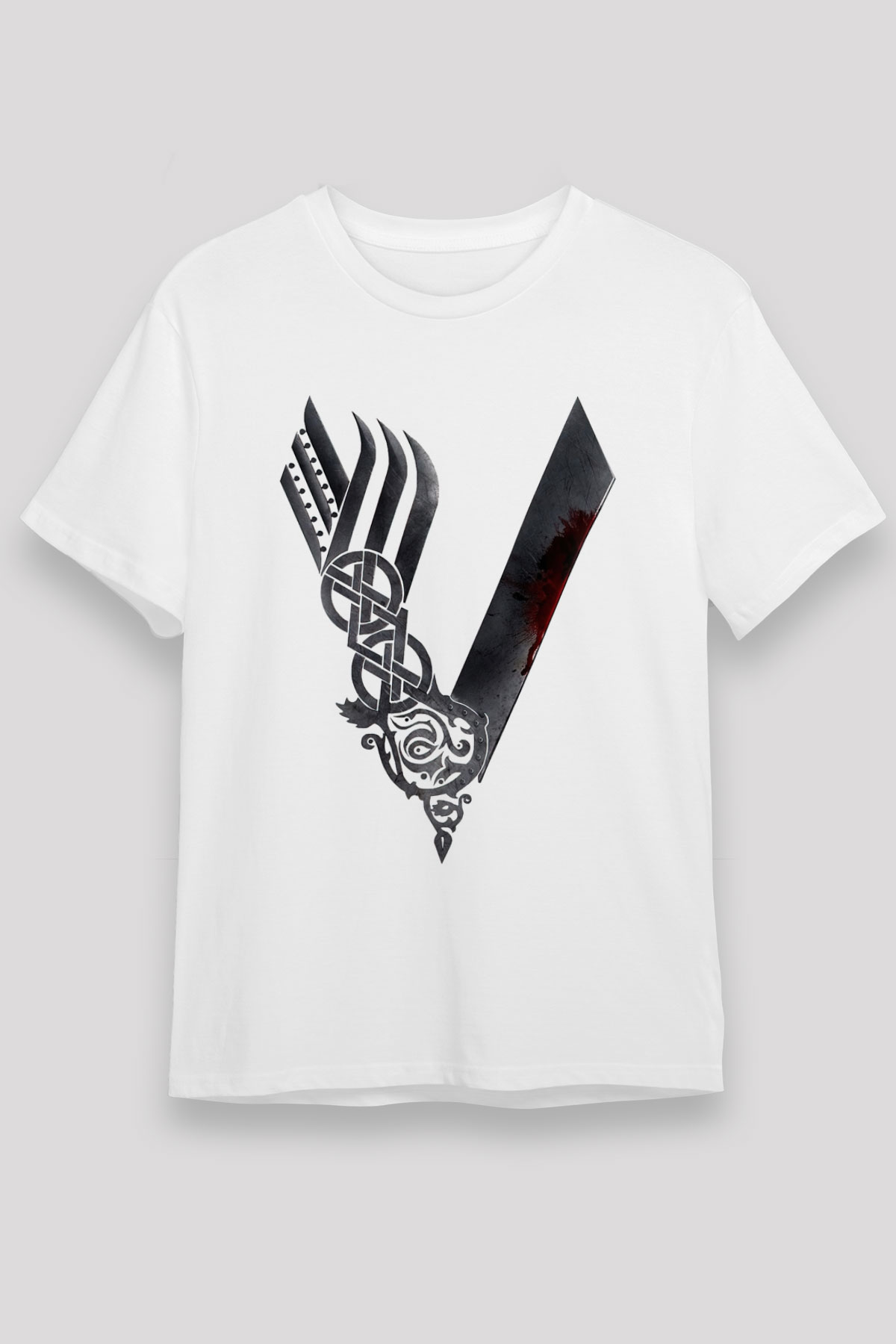 Vikings Beyaz Unisex Tişört T-Shirt