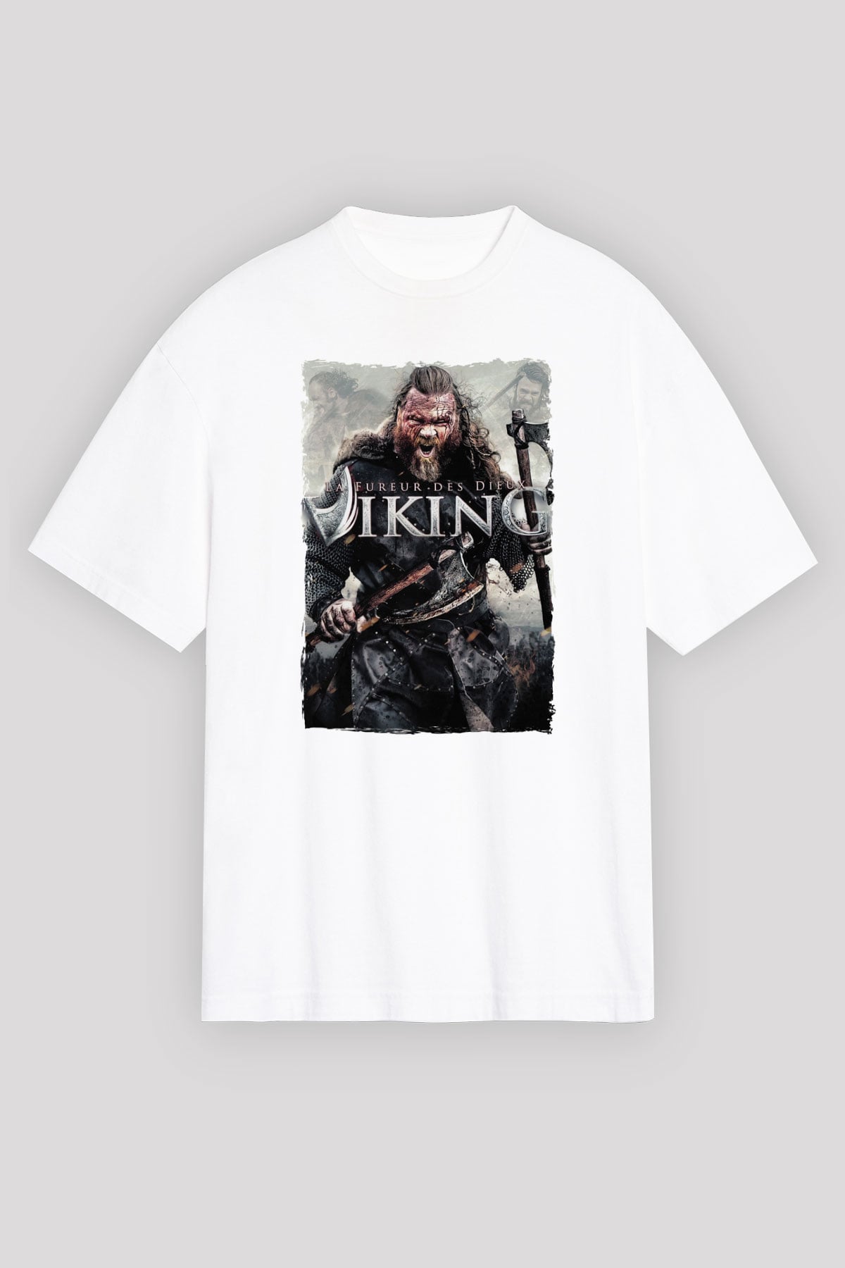 Vikings Beyaz Oversize Tişört Oversize T-shirt