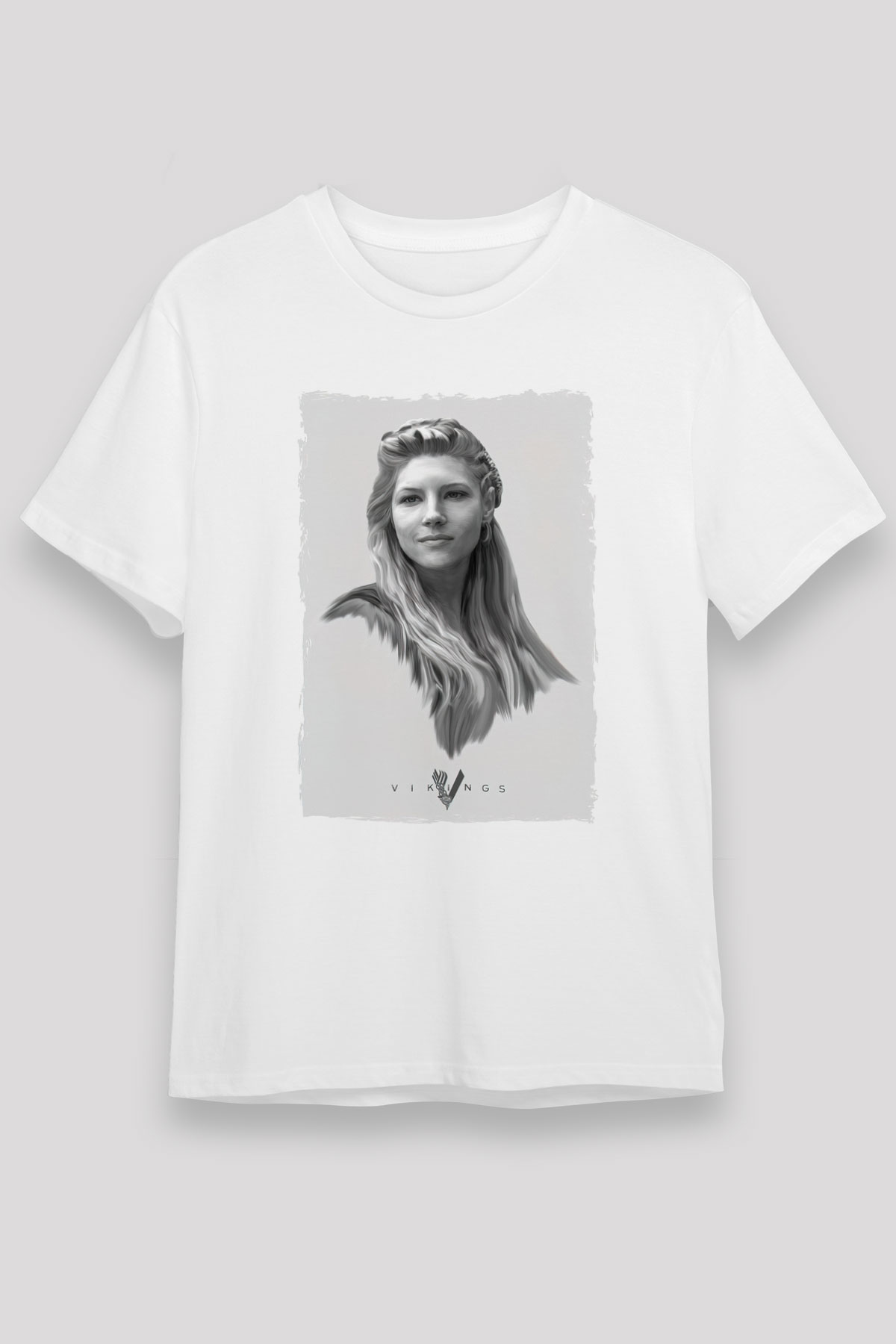 Vikings Beyaz Unisex Tişört T-Shirt