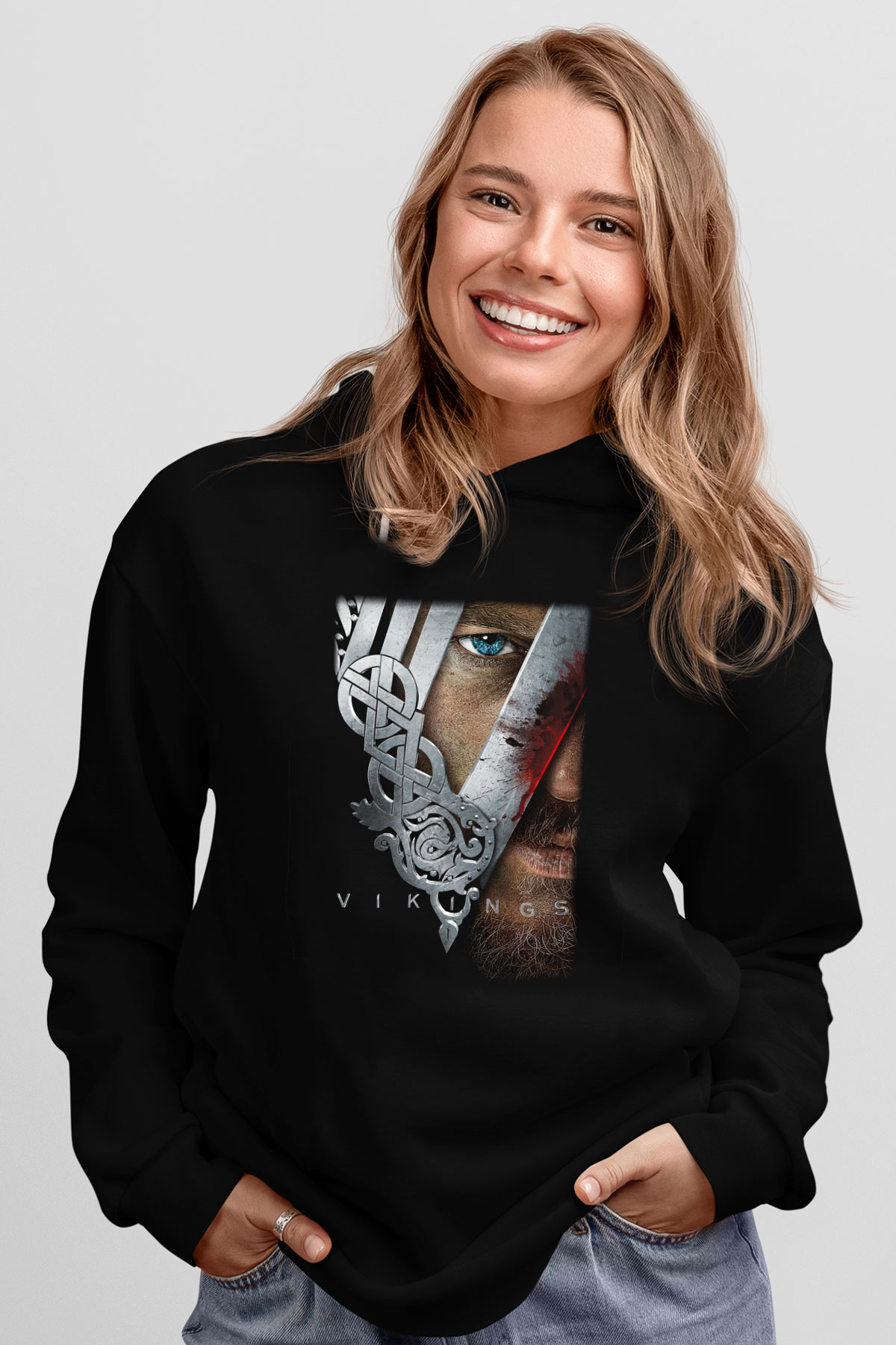 Vikings Siyah Unisex Hoodie