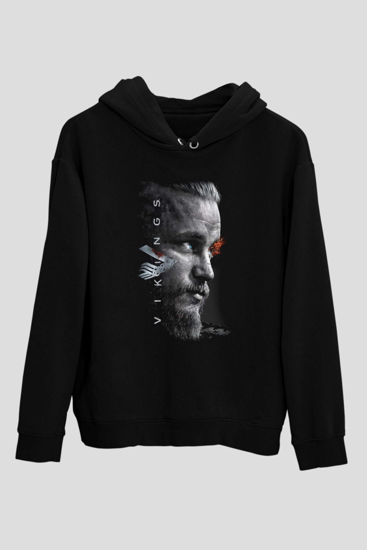 Vikings Siyah Unisex Hoodie