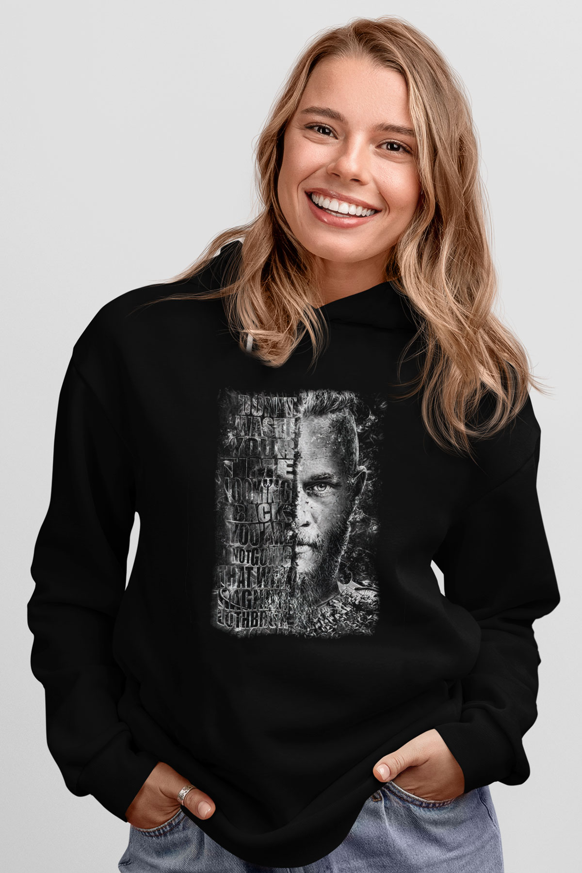 Vikings Siyah Unisex Hoodie