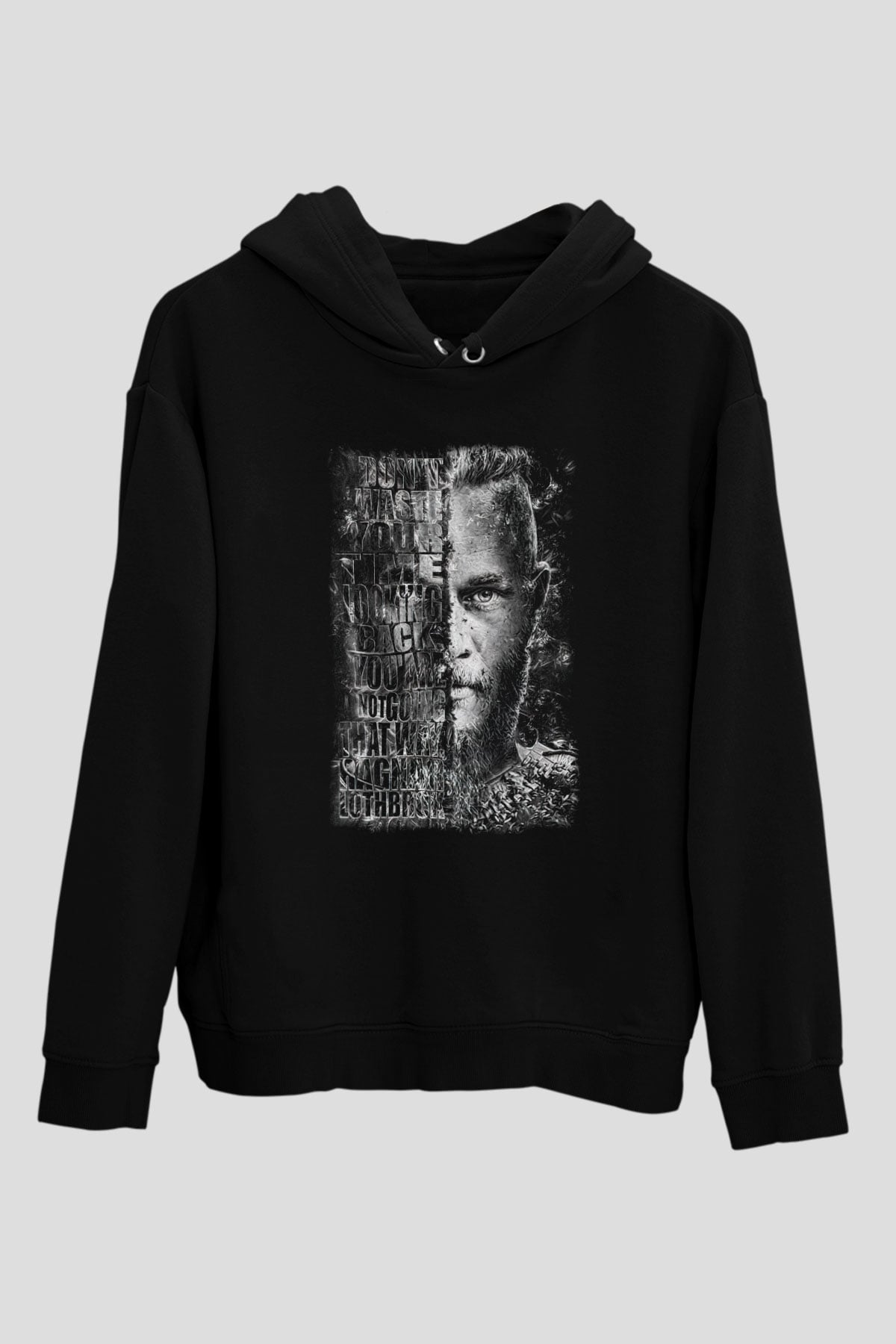 Vikings Siyah Unisex Hoodie