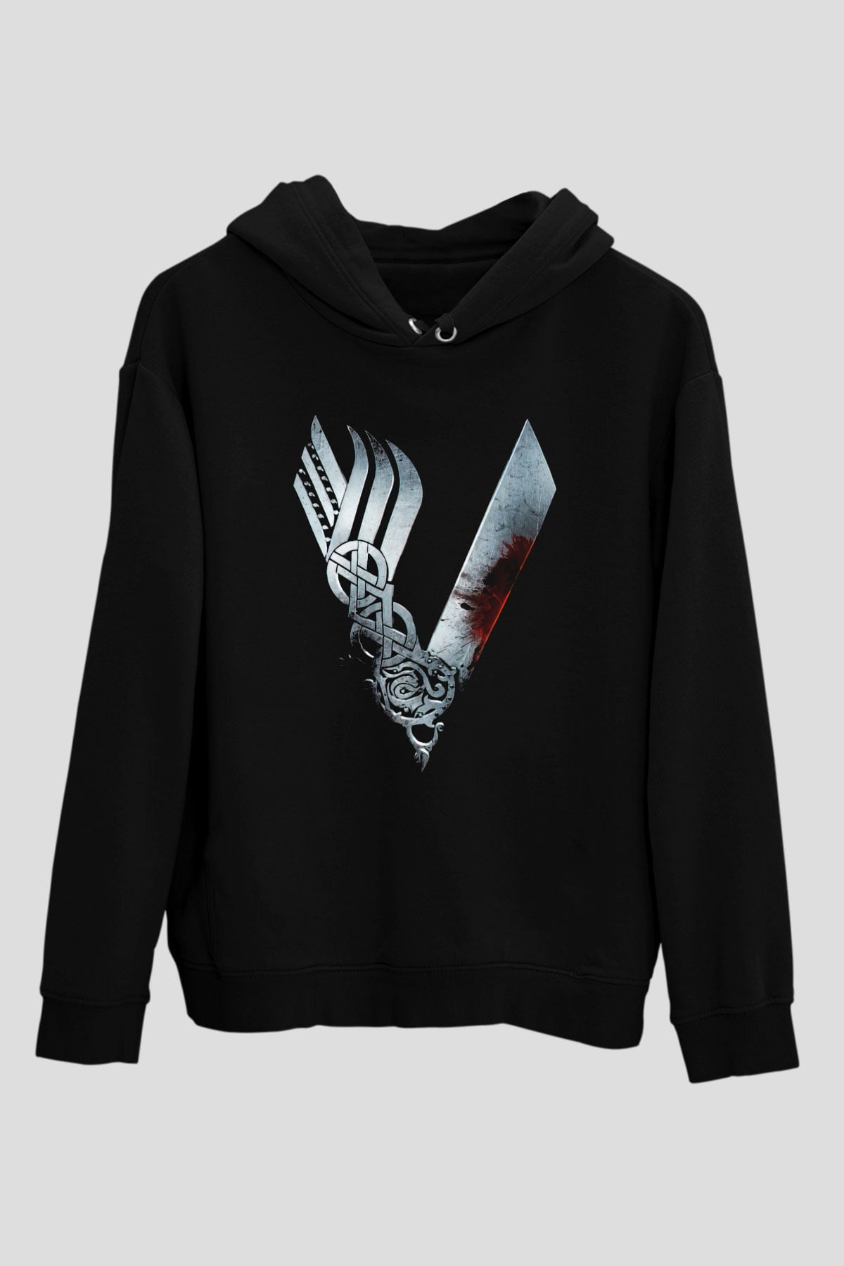 Vikings Siyah Unisex Hoodie
