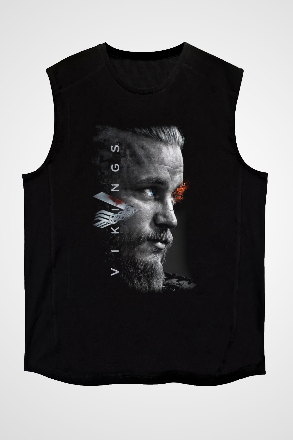 Vikings Siyah Unisex Kolsuz Tişört