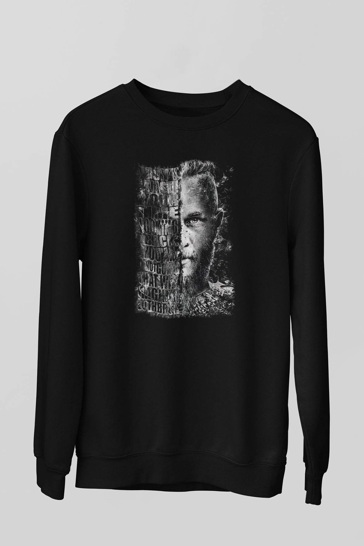 Vikings Siyah Unisex Sweatshirt