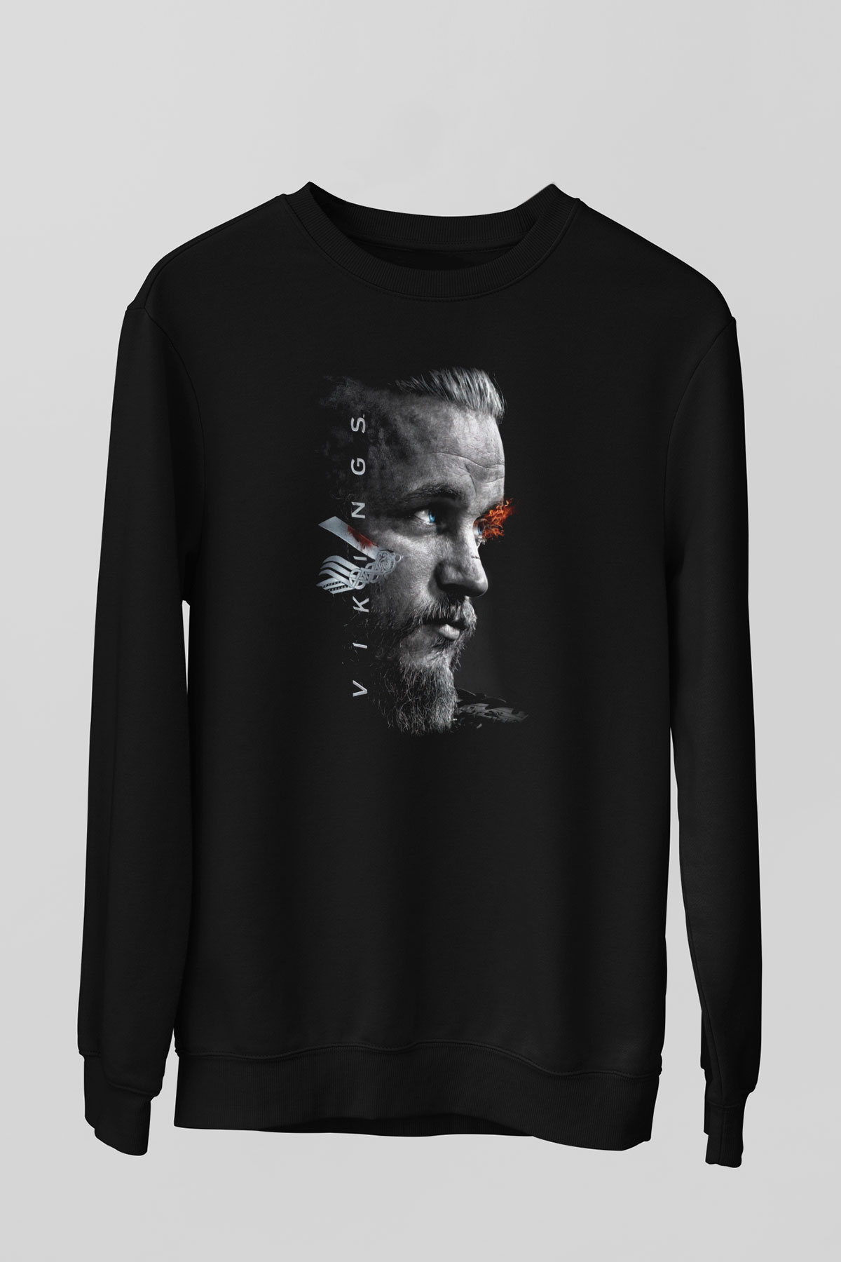 Vikings Siyah Unisex Sweatshirt