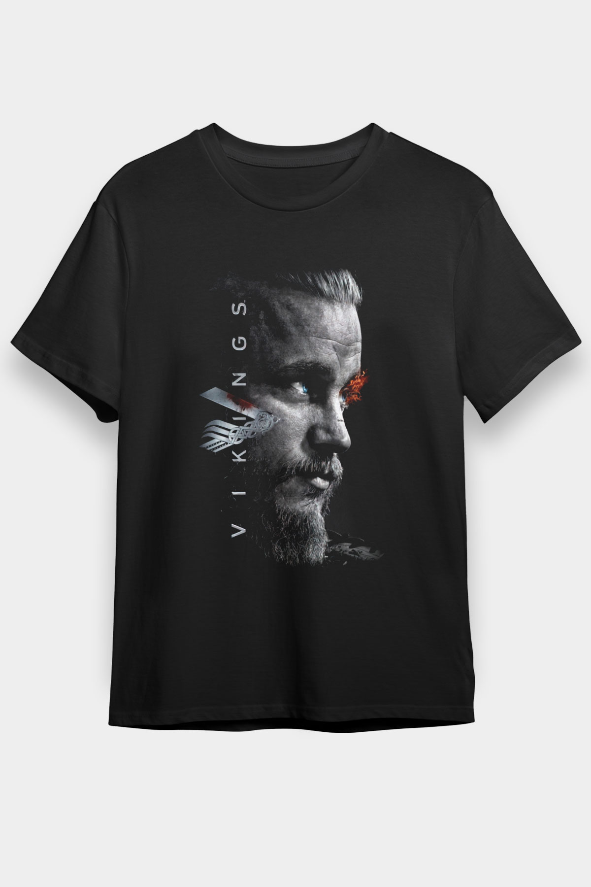 Vikings Siyah Unisex Tişört T-Shirt