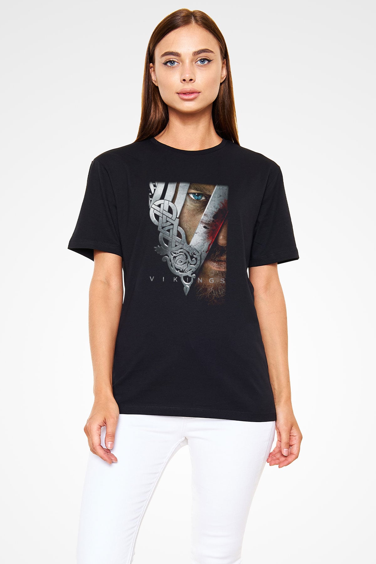 Vikings Siyah Unisex Tişört T-Shirt