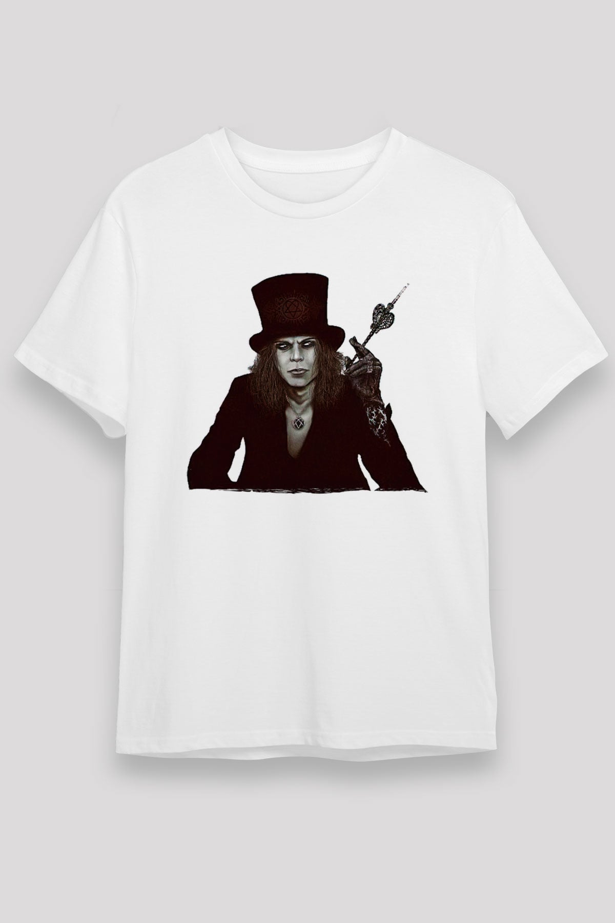 Ville Valo Baskılı Unisex Beyaz Tişört - Tshirt