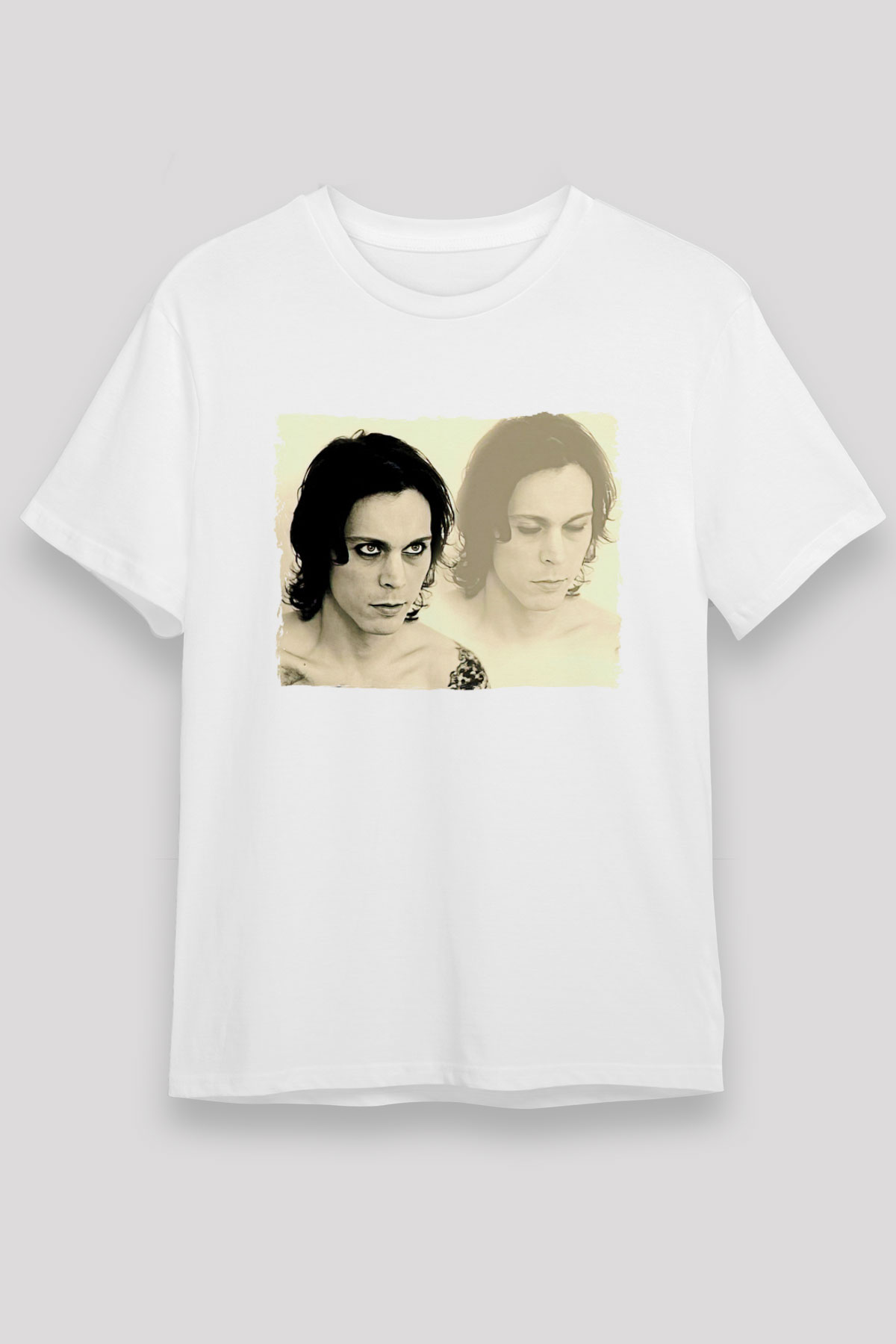 Ville Valo Baskılı Unisex Beyaz Tişört - Tshirt